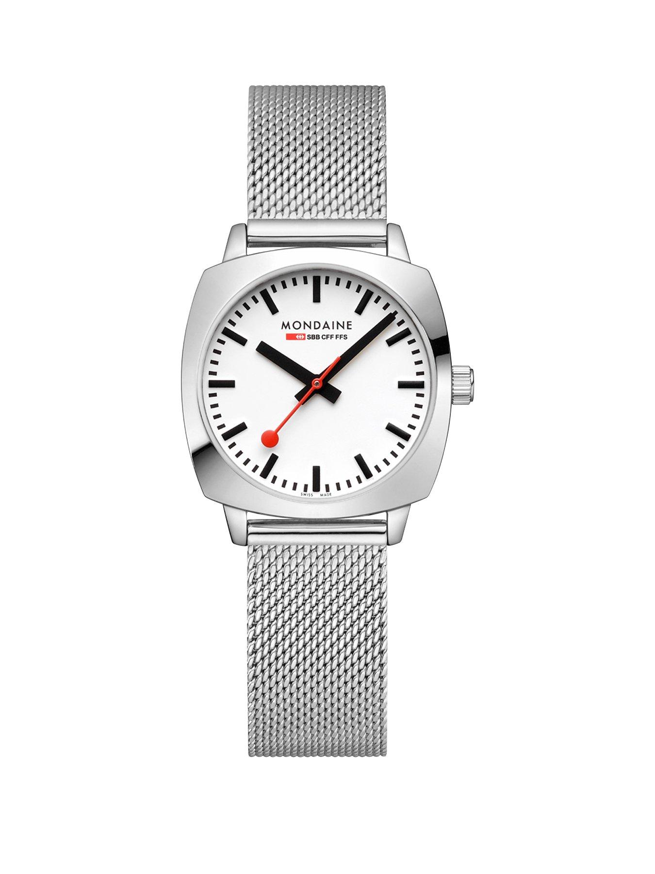 Product photograph of Mondaine Petite Cushion Ladies Watch from very.co.uk