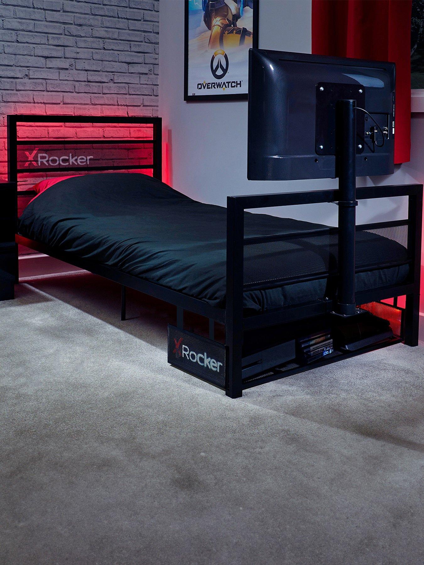 X Rocker Armada Dual Bunk Bed with Gaming Desk very