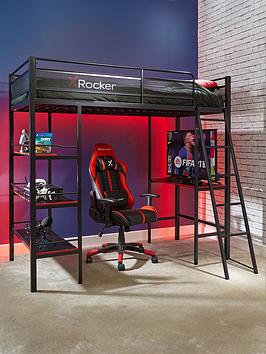 Product photograph of X Rocker Fortress - Gaming Bunk Bed from very.co.uk