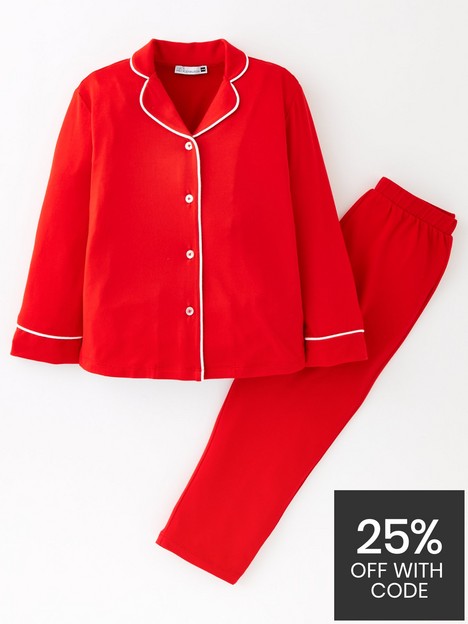 lucy-mecklenburgh-kids-family-jersey-pj-set-red