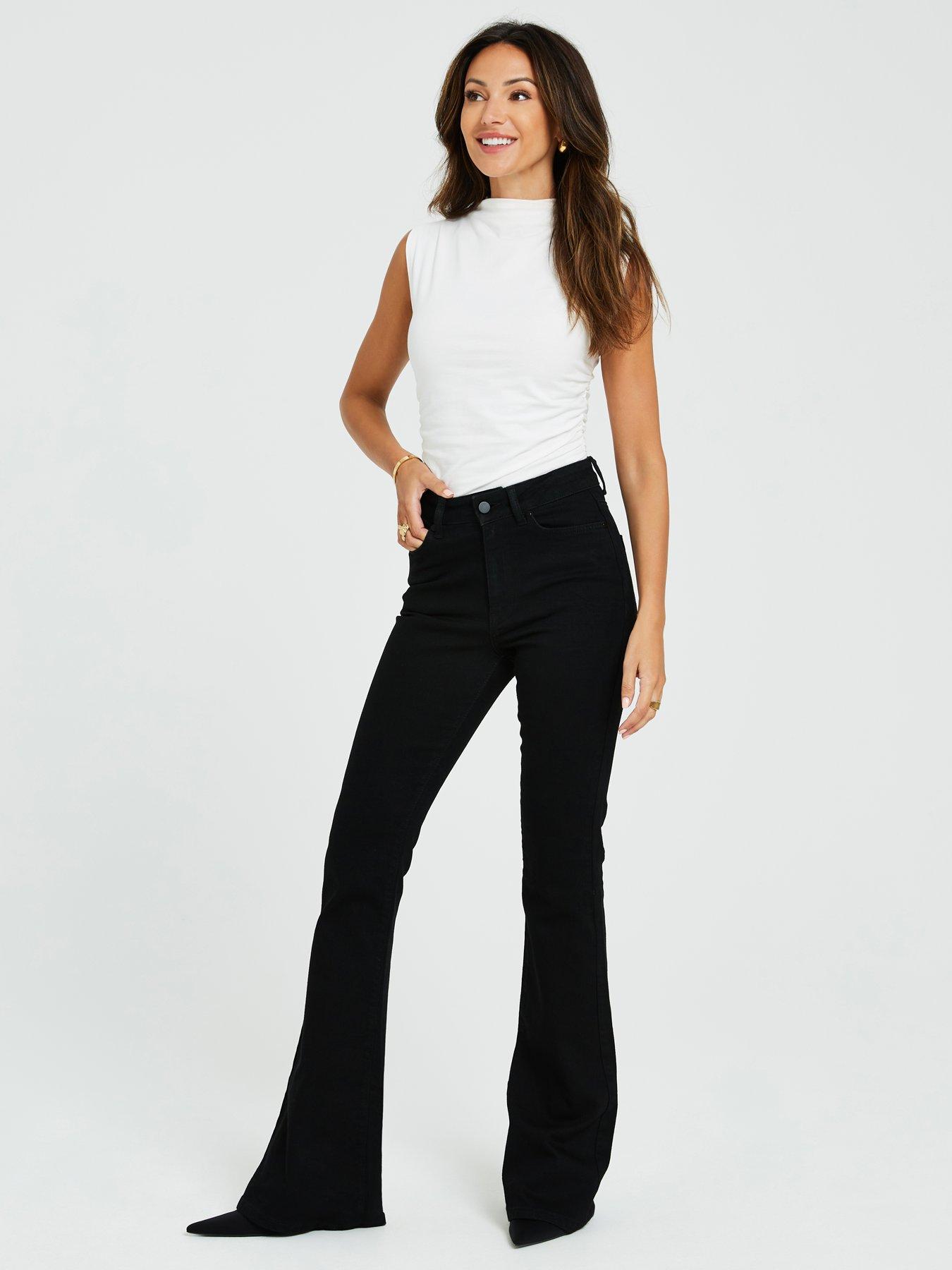 molli fluid knit pants deep black