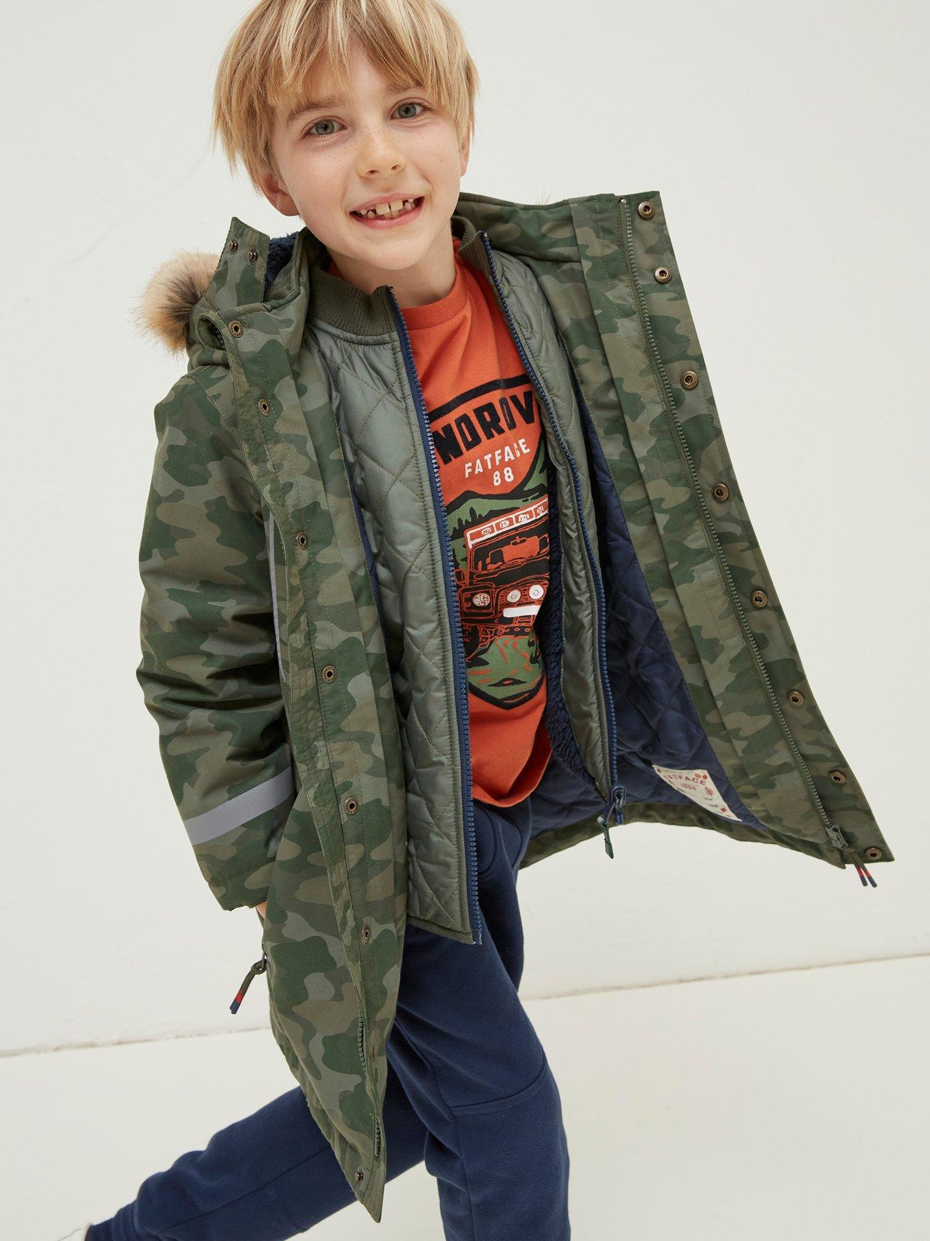 Boys 3 in 1 waterproof clearance jacket