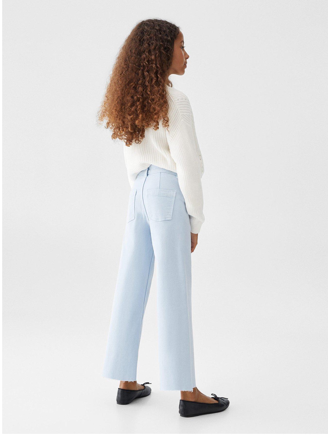 Light blue wide outlet leg jeans