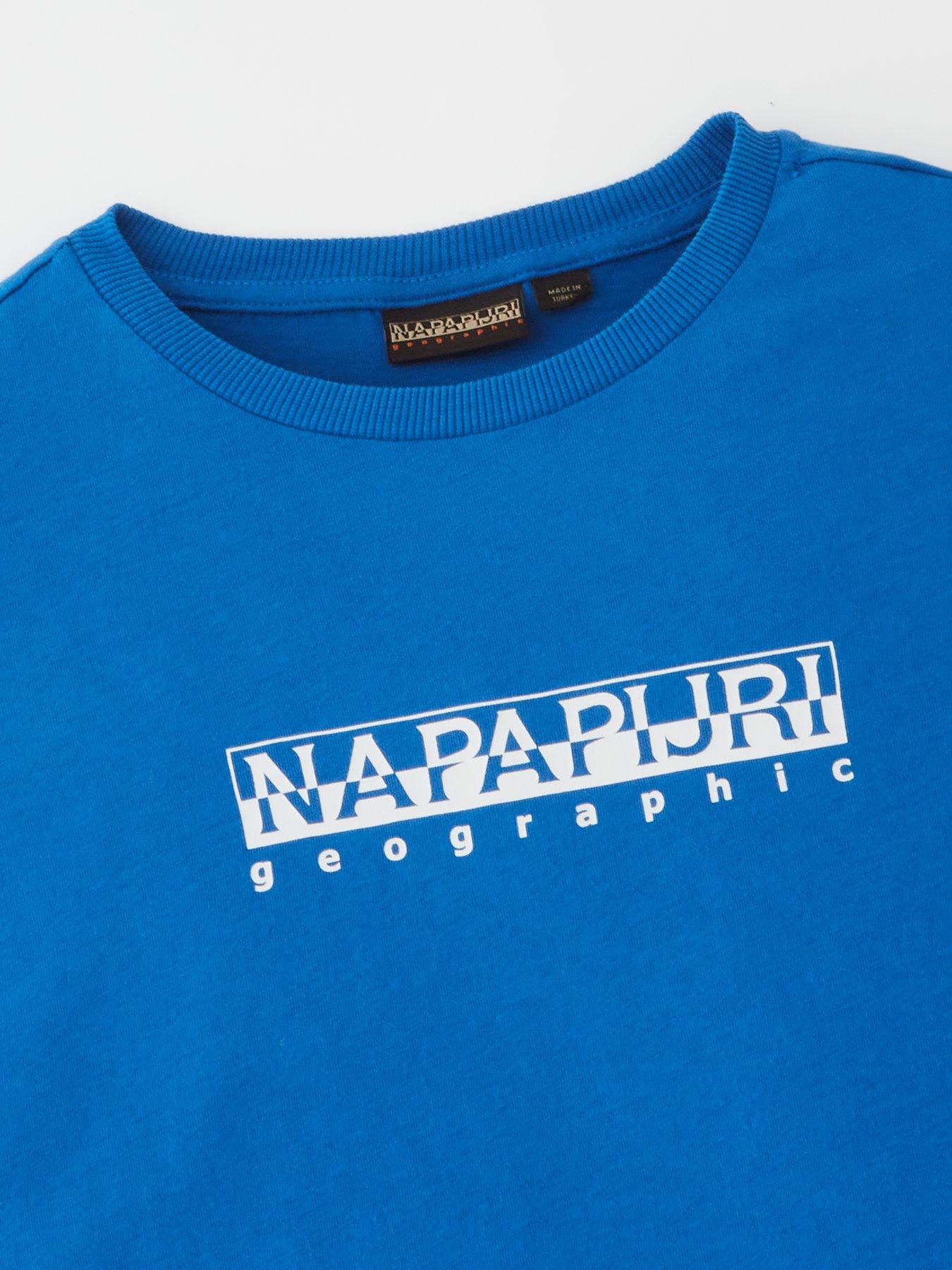 Creatie Bezit Turbine NAPAPIJRI Kids Box Short Sleeve T-Shirt - Blue | very.co.uk
