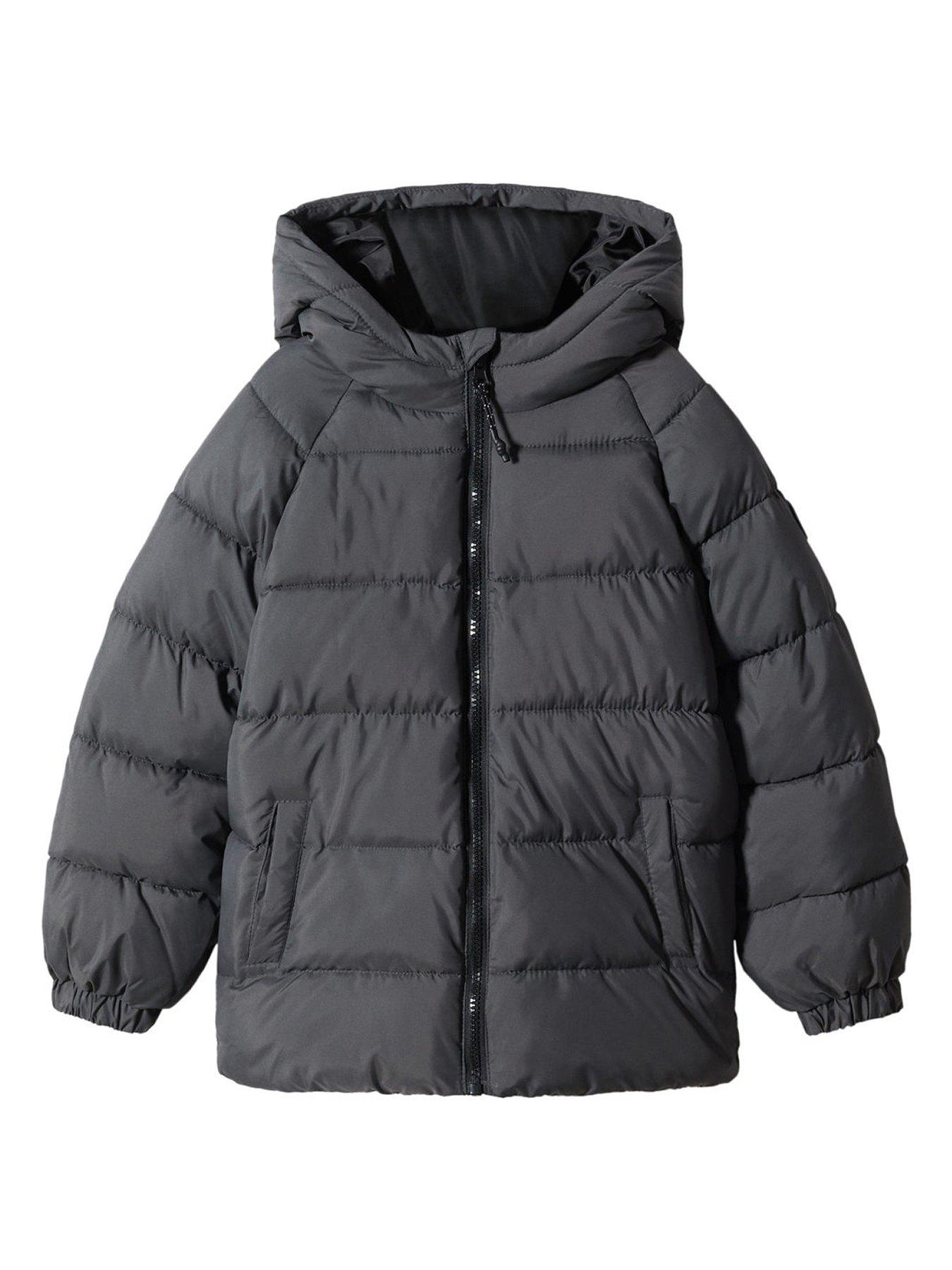 Dark grey hot sale padded coat