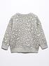  image of mango-younger-girls-leopard-print-knitted-jumper-grey