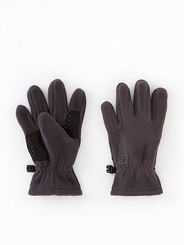 jack wolfskin children's fleece gloves - black