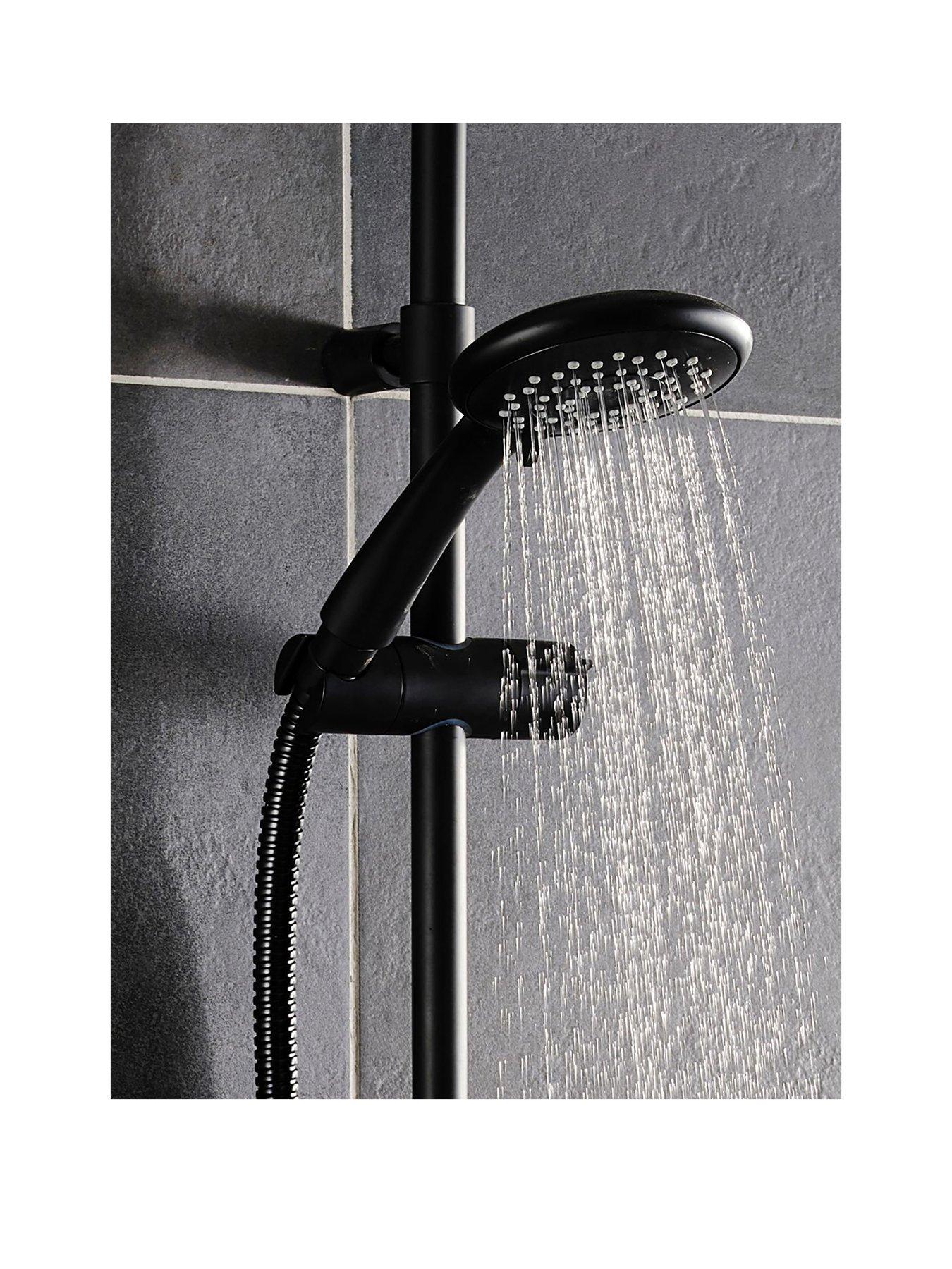 Product photograph of Triton 8000 Duraflow Five Spray Shower Head - Matte Black from very.co.uk