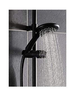 Product photograph of Triton 8000 Duraflow Five Spray Shower Head - Matte Black from very.co.uk