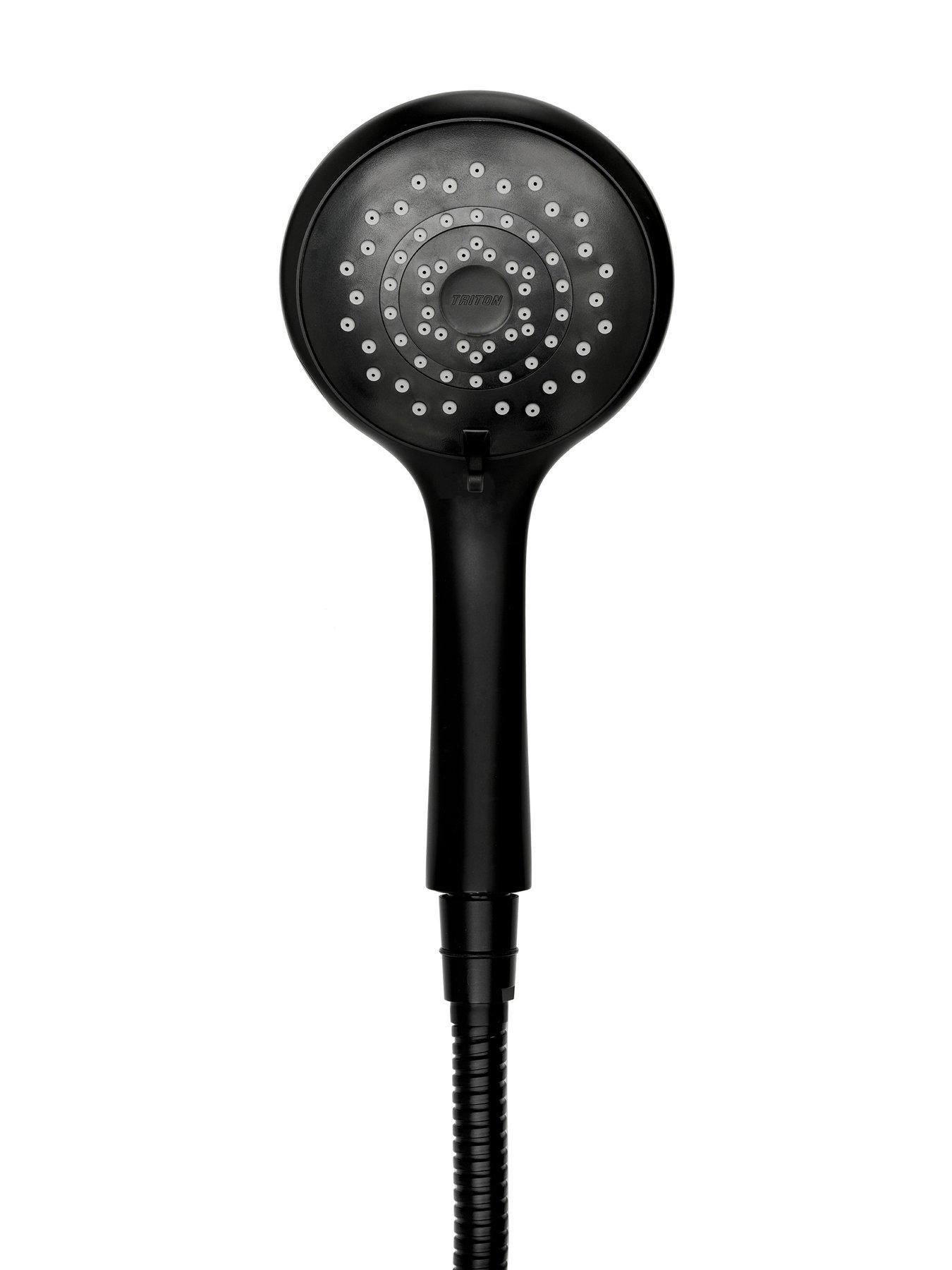 Triton 8000 DuraFlow Five Spray Shower Head Matte Black very.co.uk
