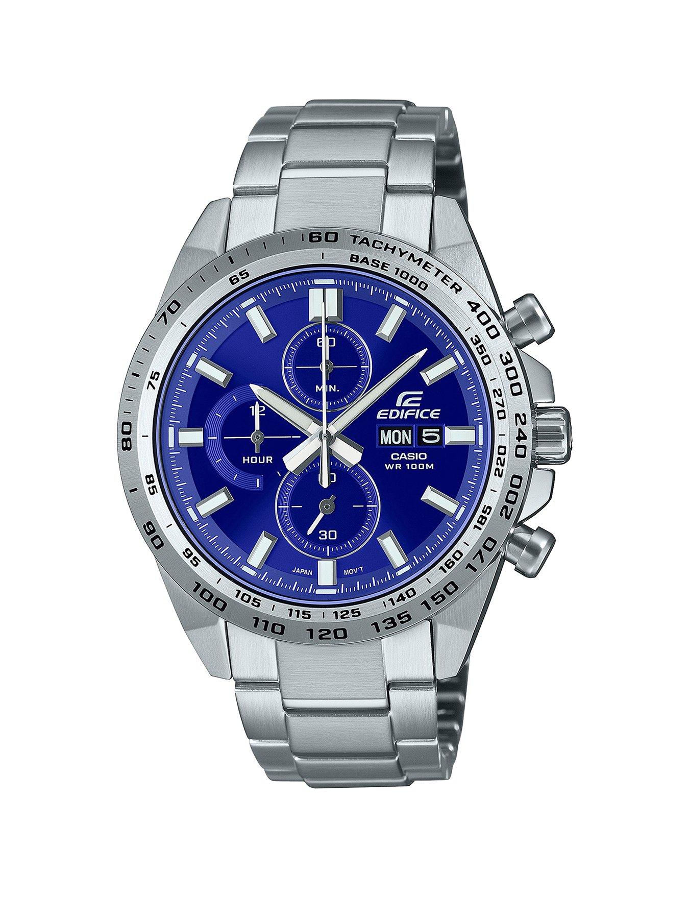 Product photograph of Casio Efr-574d-2avuef Edifice Silver Men S Chronograph Watch from very.co.uk