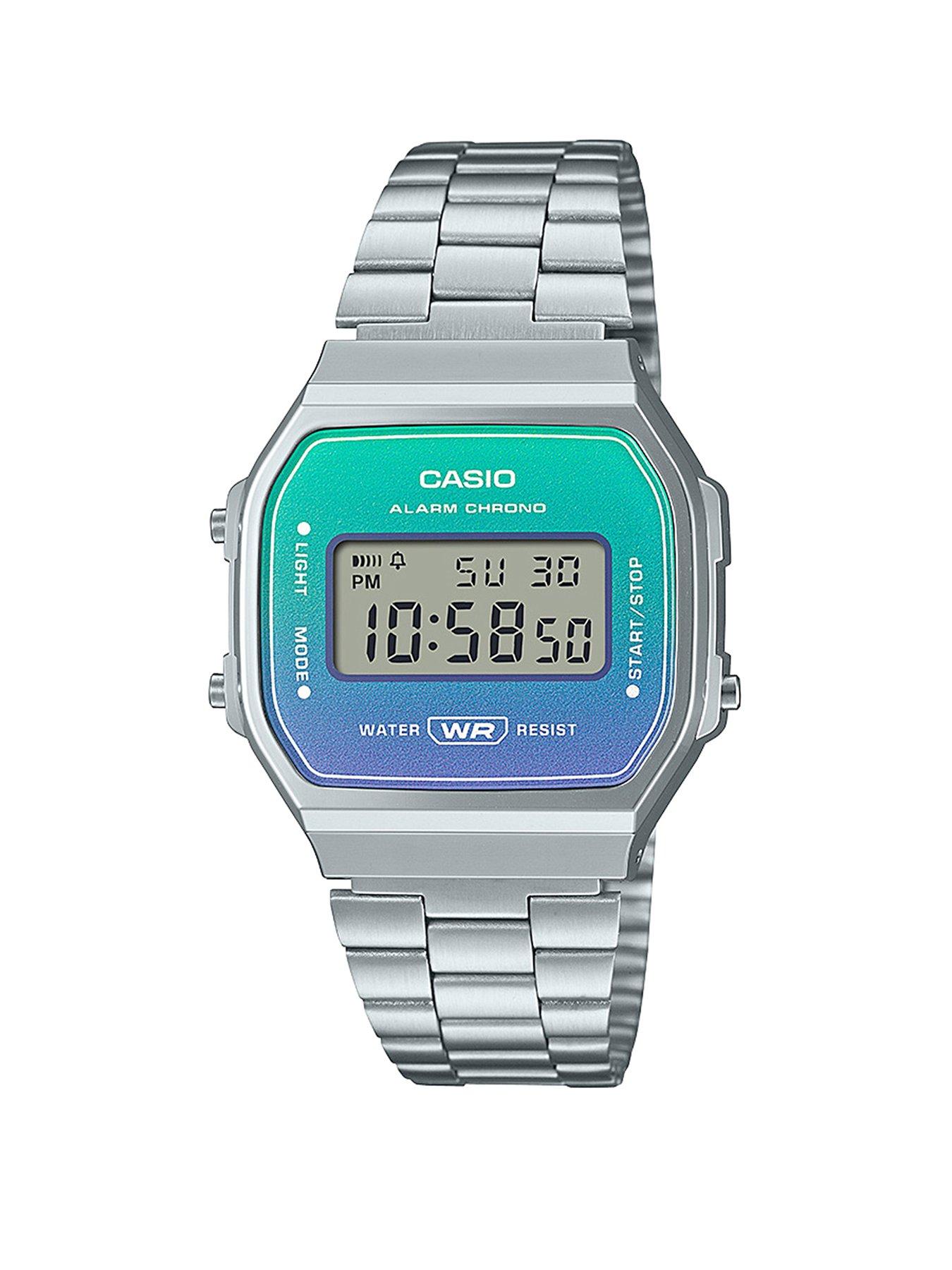 Product photograph of Casio A168wer-2aef Silver Unisex Watch from very.co.uk