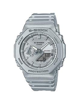 casio casio ga-2100ff-8aer silver unisex watch