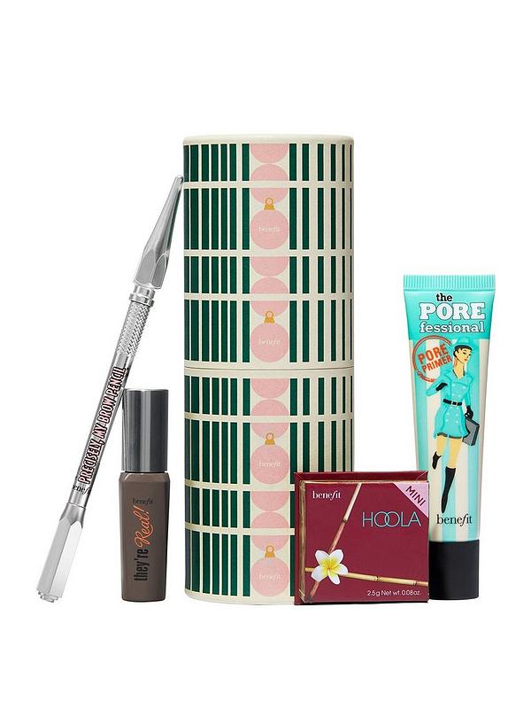 Image 1 of 6 of Benefit Giftin Goodies Mascara, Brow Pencil, Primer &amp; Bronzer Gift Set Worth &pound;84.50