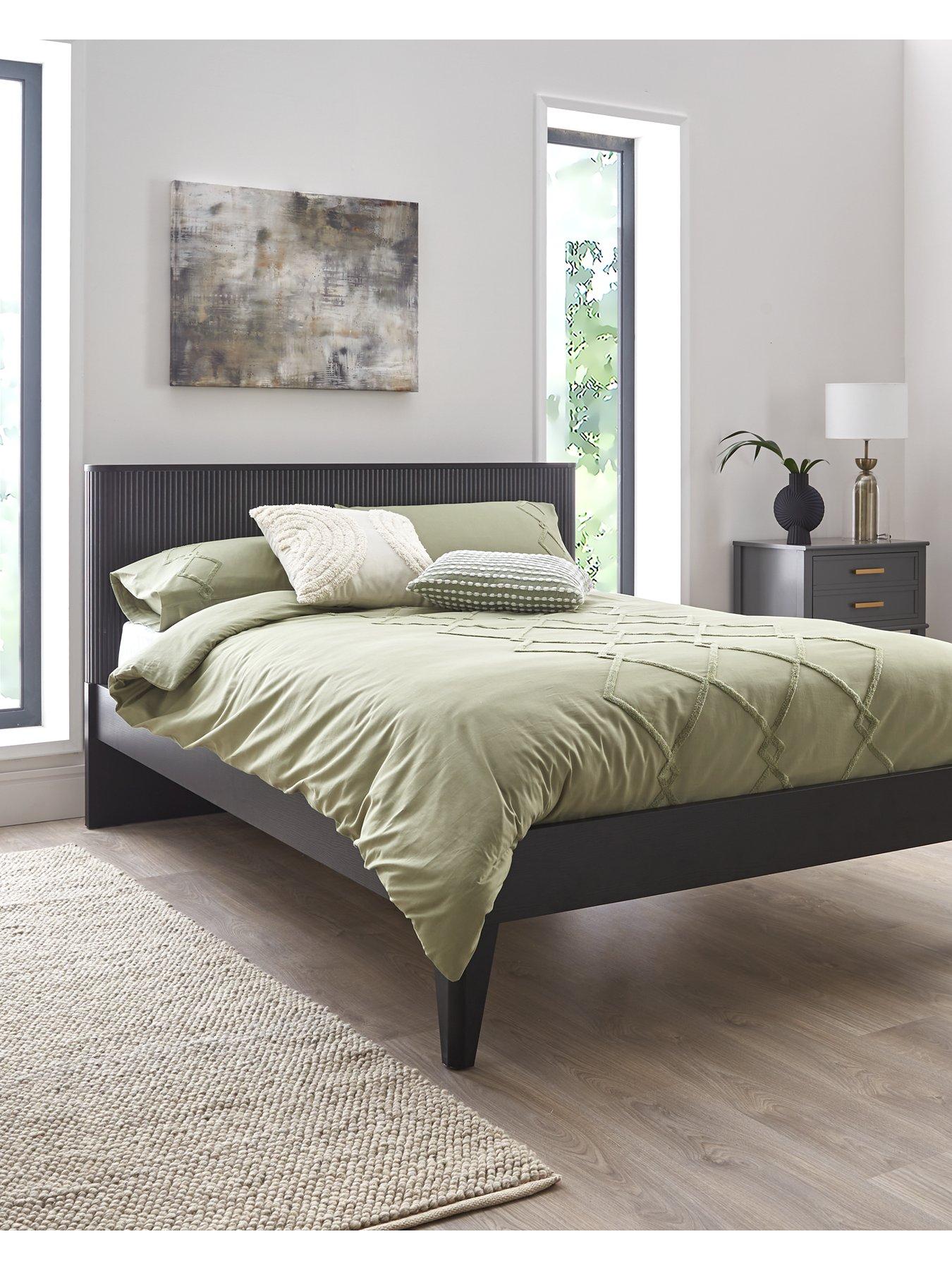 Product photograph of Very Home Carina Bed Frame With Mattress Options Buy Amp Save - Black - Bed Frame With Memory Mattress from very.co.uk
