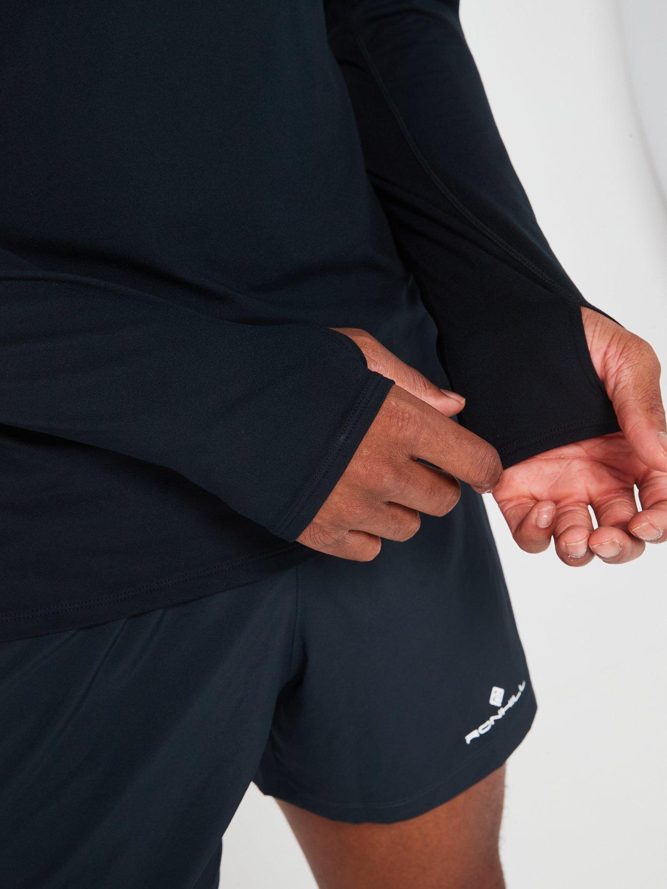 Image 4 of 6 of Ronhill Men's Core Running Thermal 1/2 Zip Top &nbsp; - Black