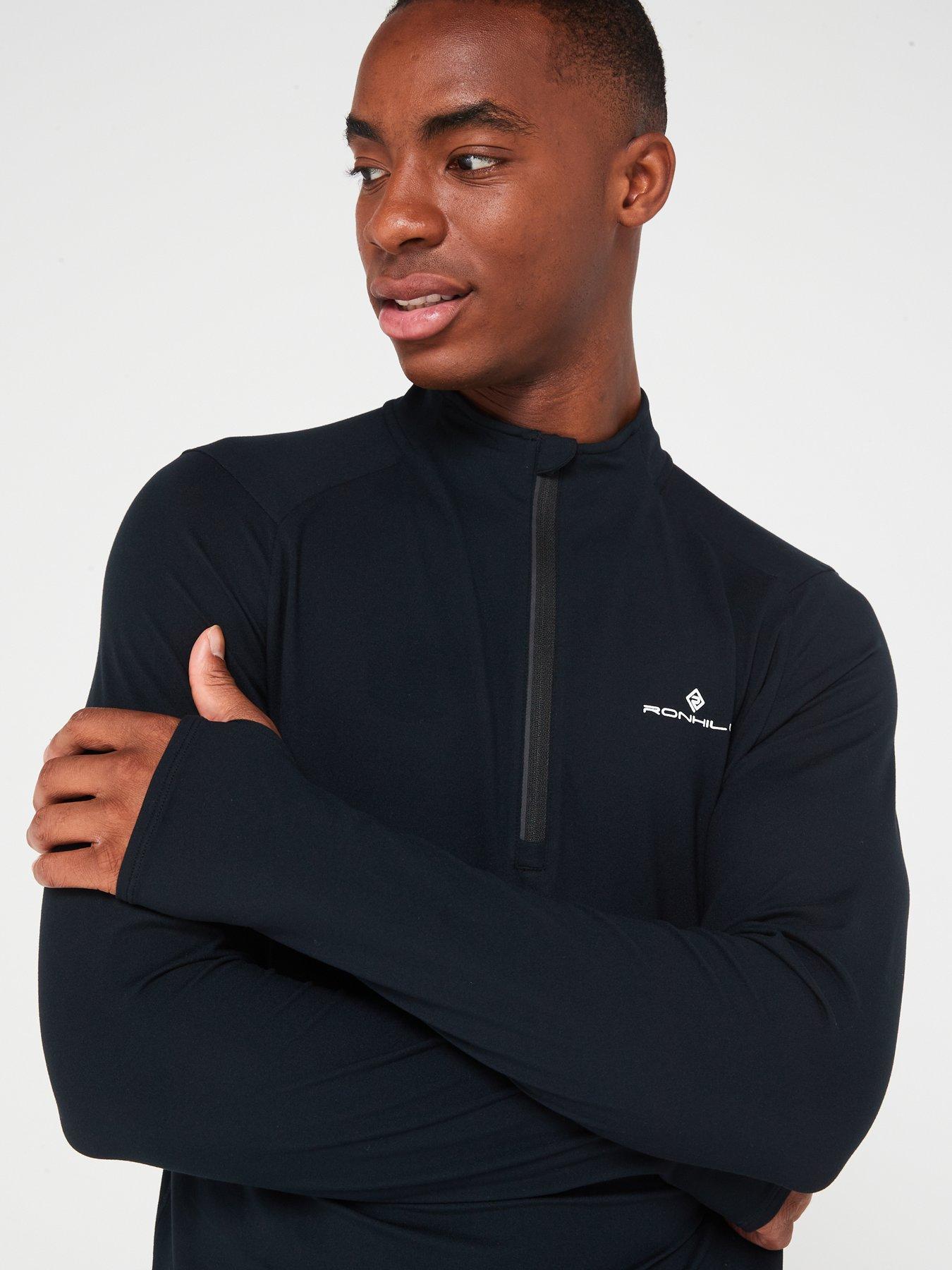 Image 6 of 6 of Ronhill Men's Core Running Thermal 1/2 Zip Top &nbsp; - Black