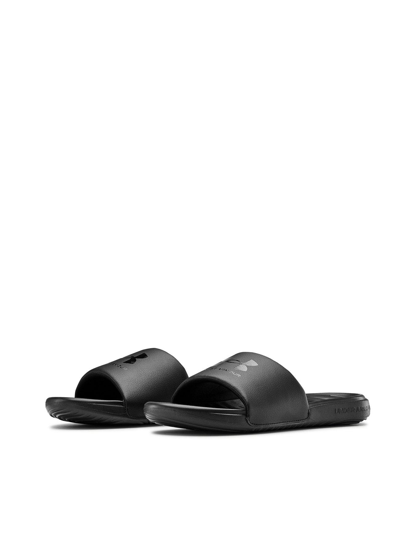 Under armour 2024 slides black