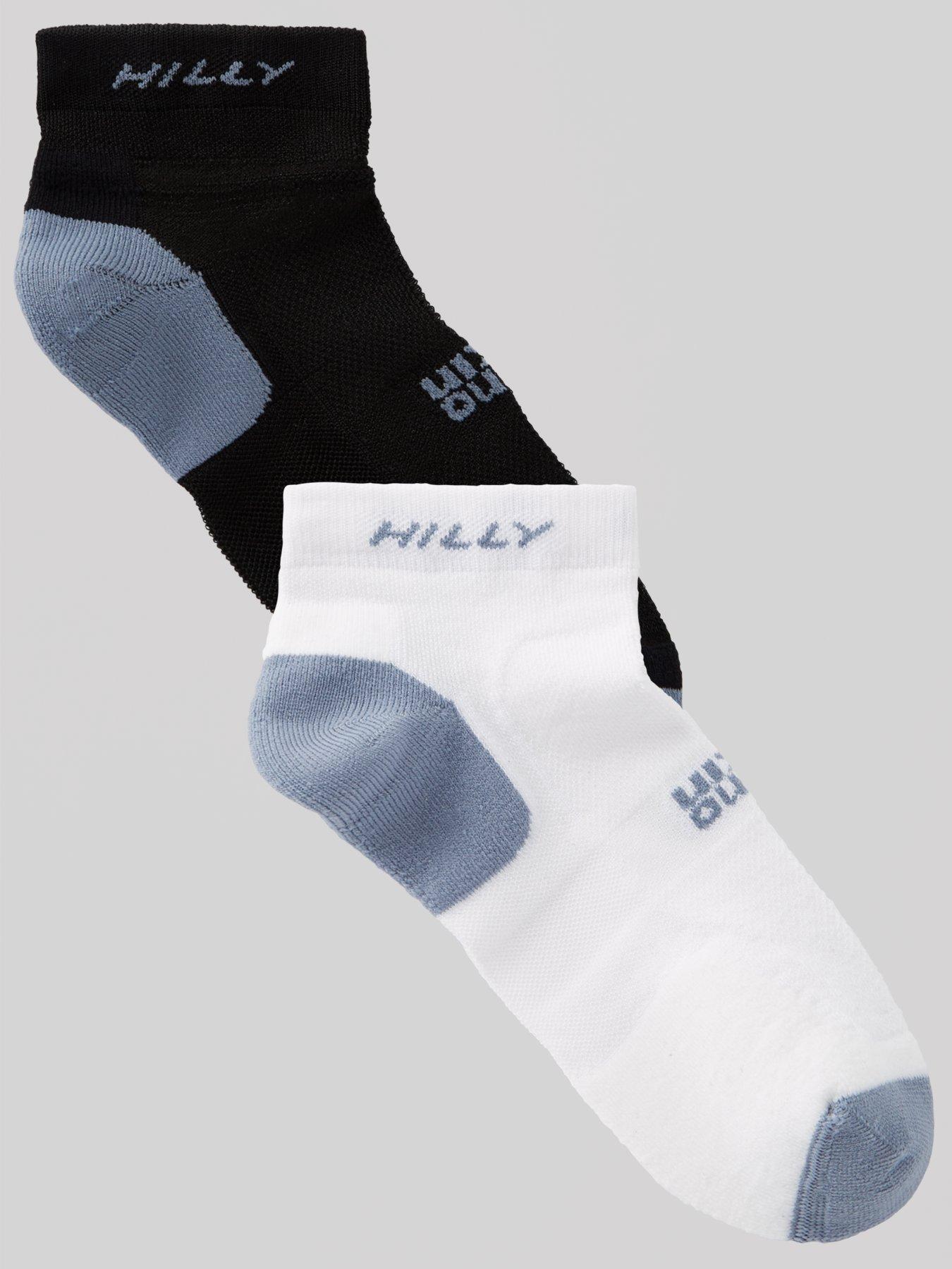 Hilly: Men's Active Quarter 2 Pack Sock - White