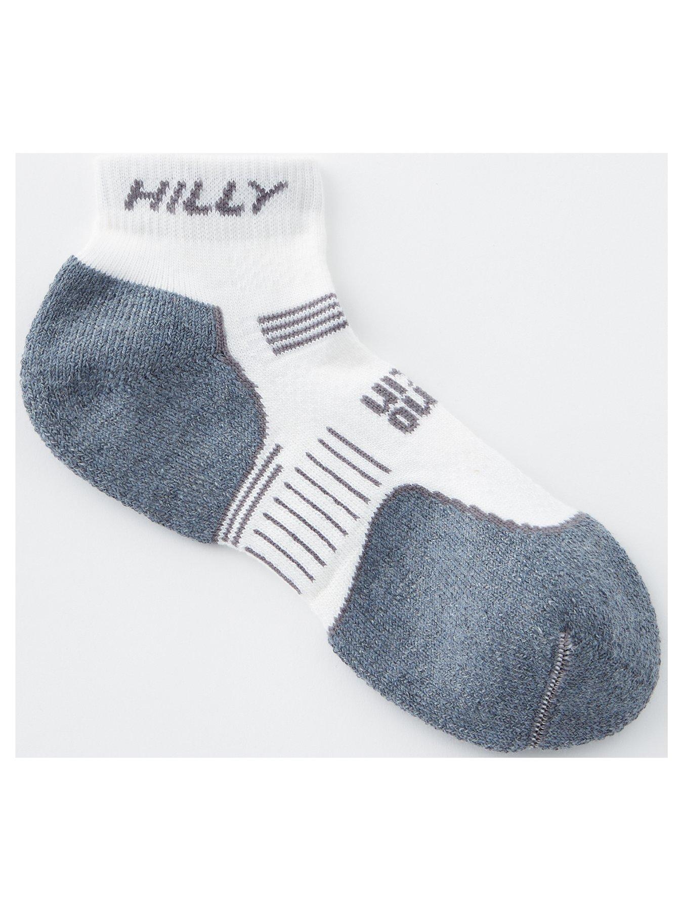 undefined Men's Hilly Supreme Quarter Running Sock - White
