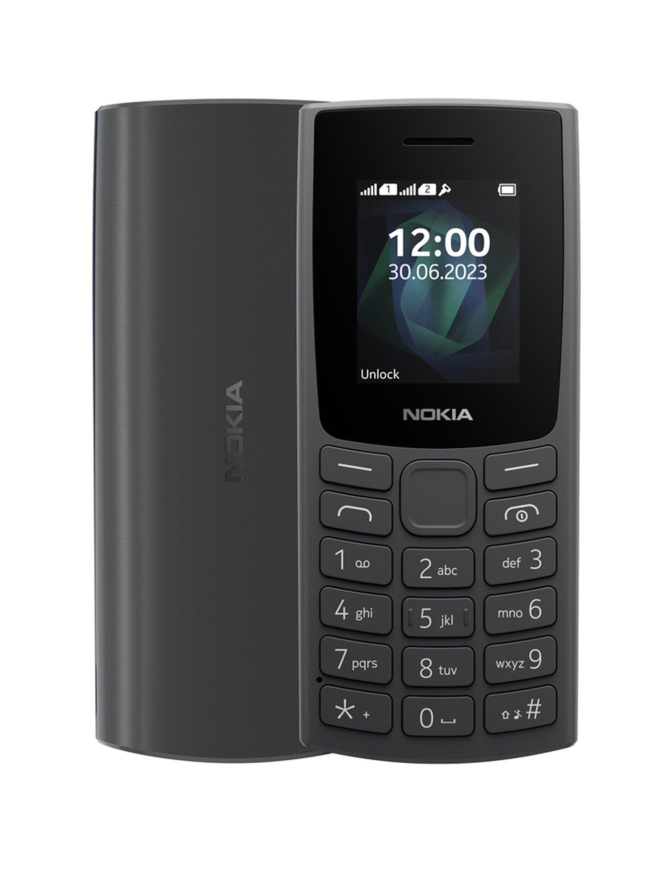 Image 1 of 6 of Nokia 105 2G, Dual SIM Mobile - Charcoal