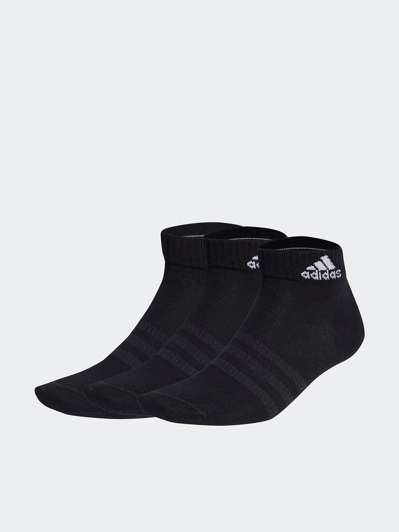 undefined 3 Pack Ankle Socks - Black