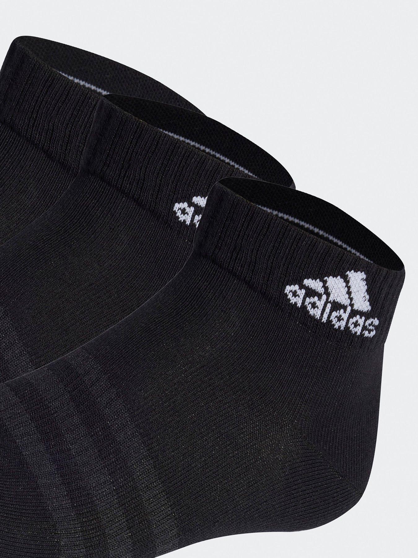 Image 2 of 2 of adidas 3 Pack Ankle Socks - Black