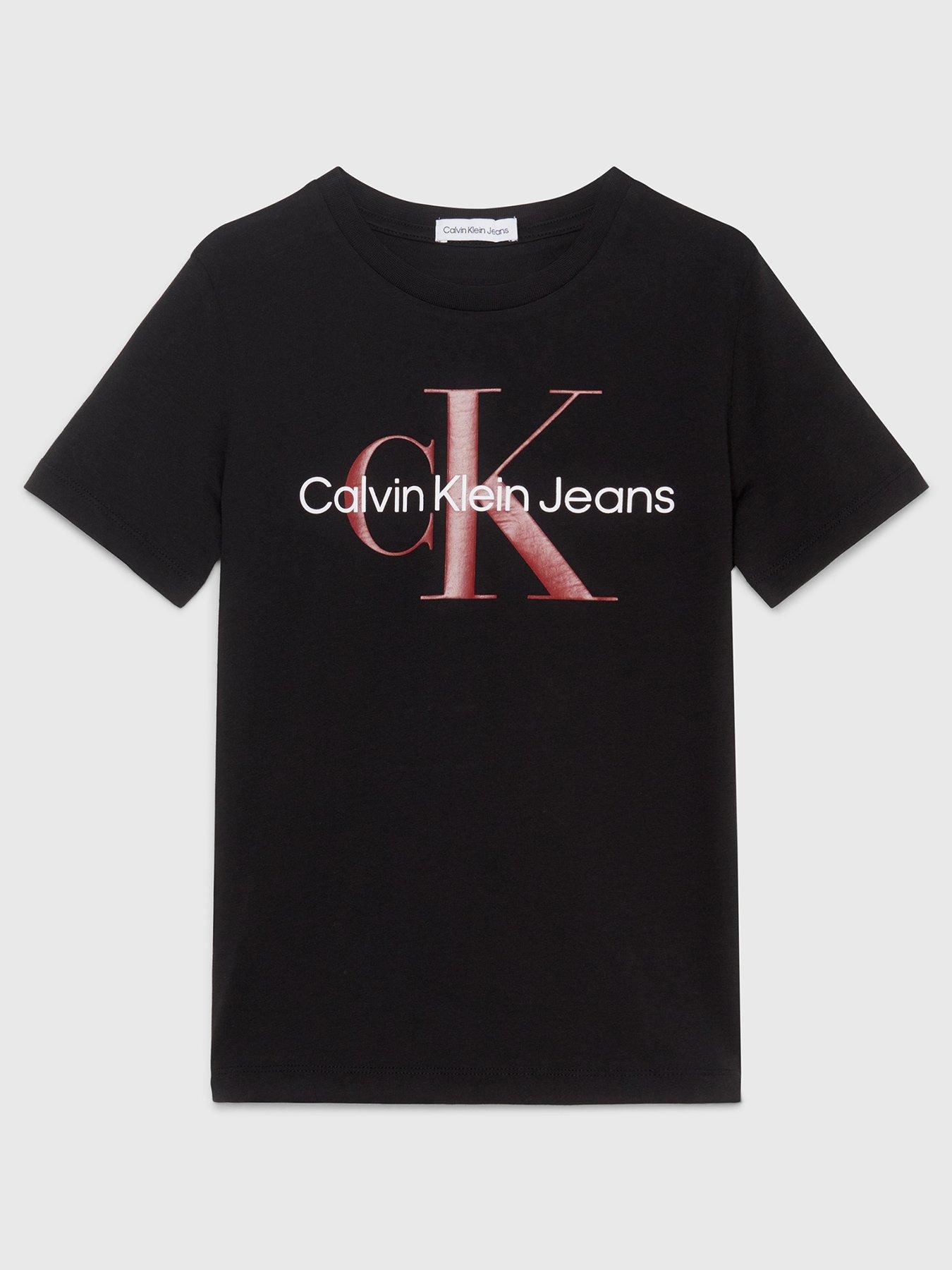 Calvin Klein Jeans Monogram Logo T Shirt Black