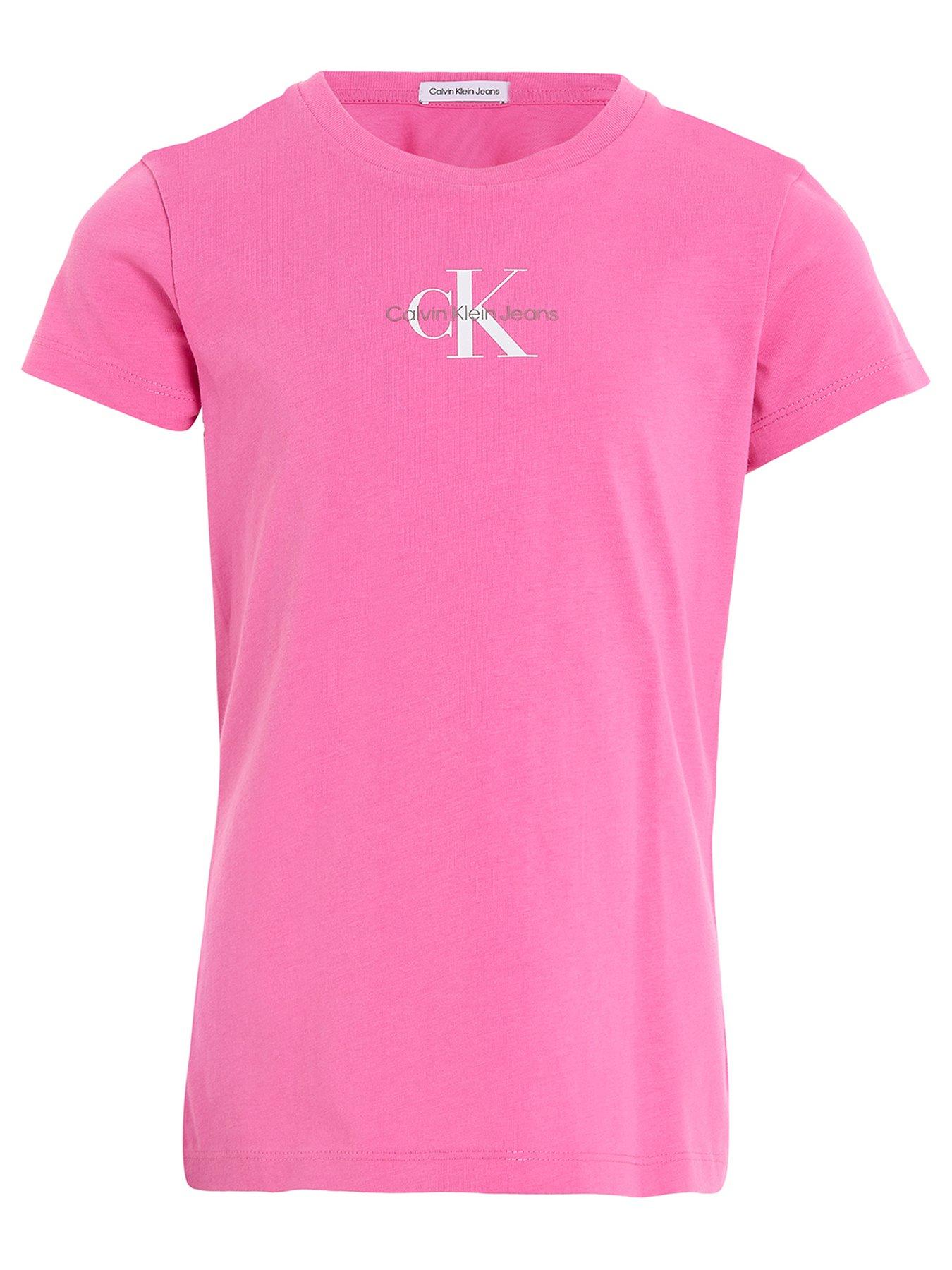 Calvin Klein Jeans Women's Monogram Logo Short-Sleeve Iconic T-Shirt -  Macy's