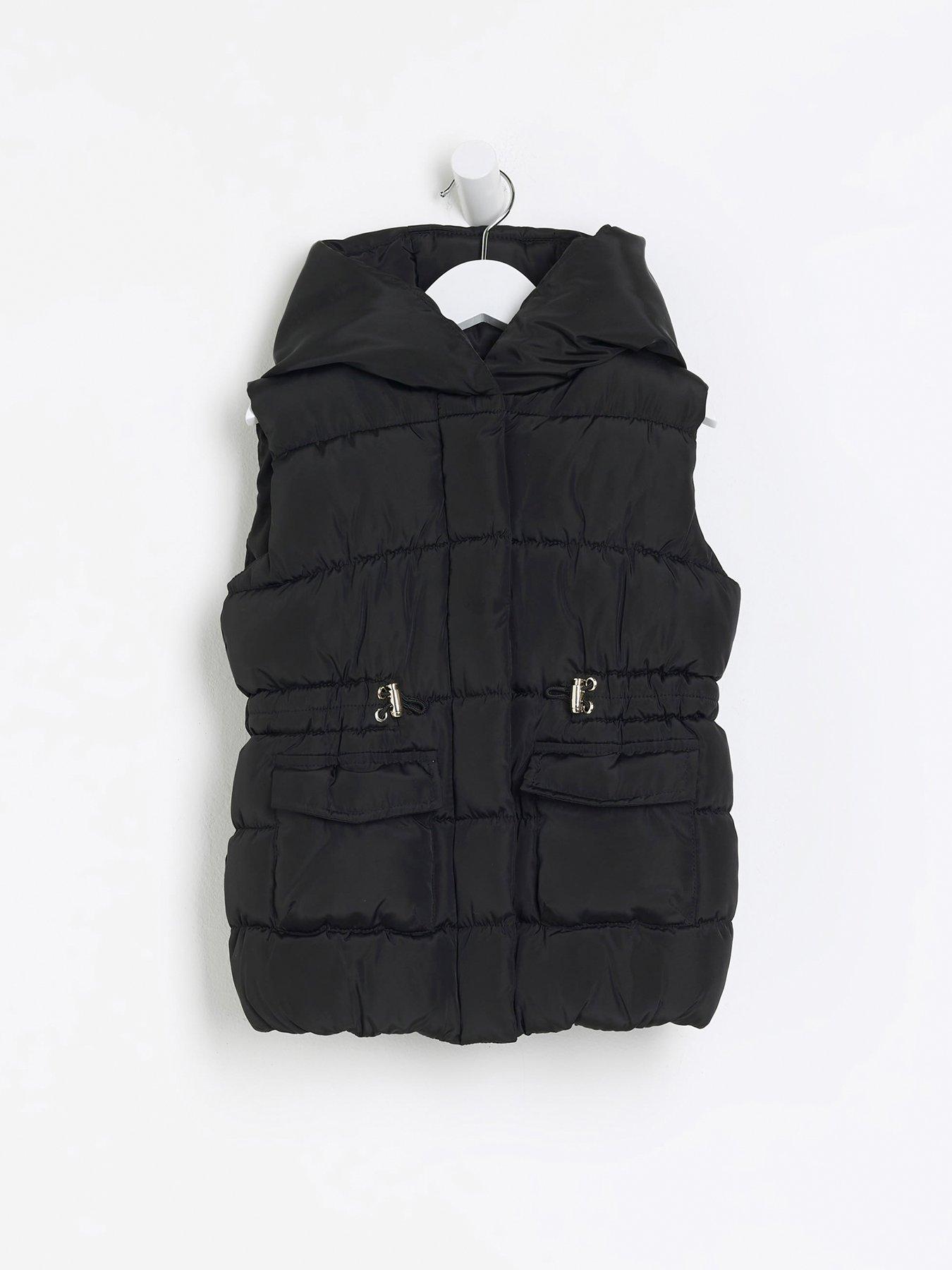 River island black gilet on sale