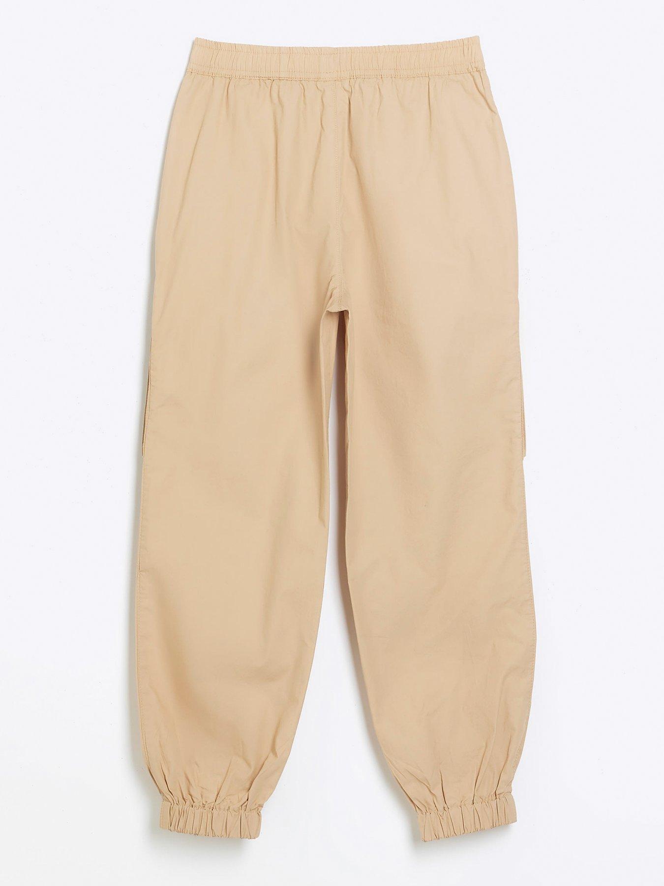 River Island Girls Pull On Cargo Trousers - Beige