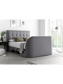 Product photograph of Lilly Tv Ottoman Bed With Mattress Options Buy And Save - Fits Up To 43 Inch Tv - Bed Frame With Gold Memory Mattress from very.co.uk
