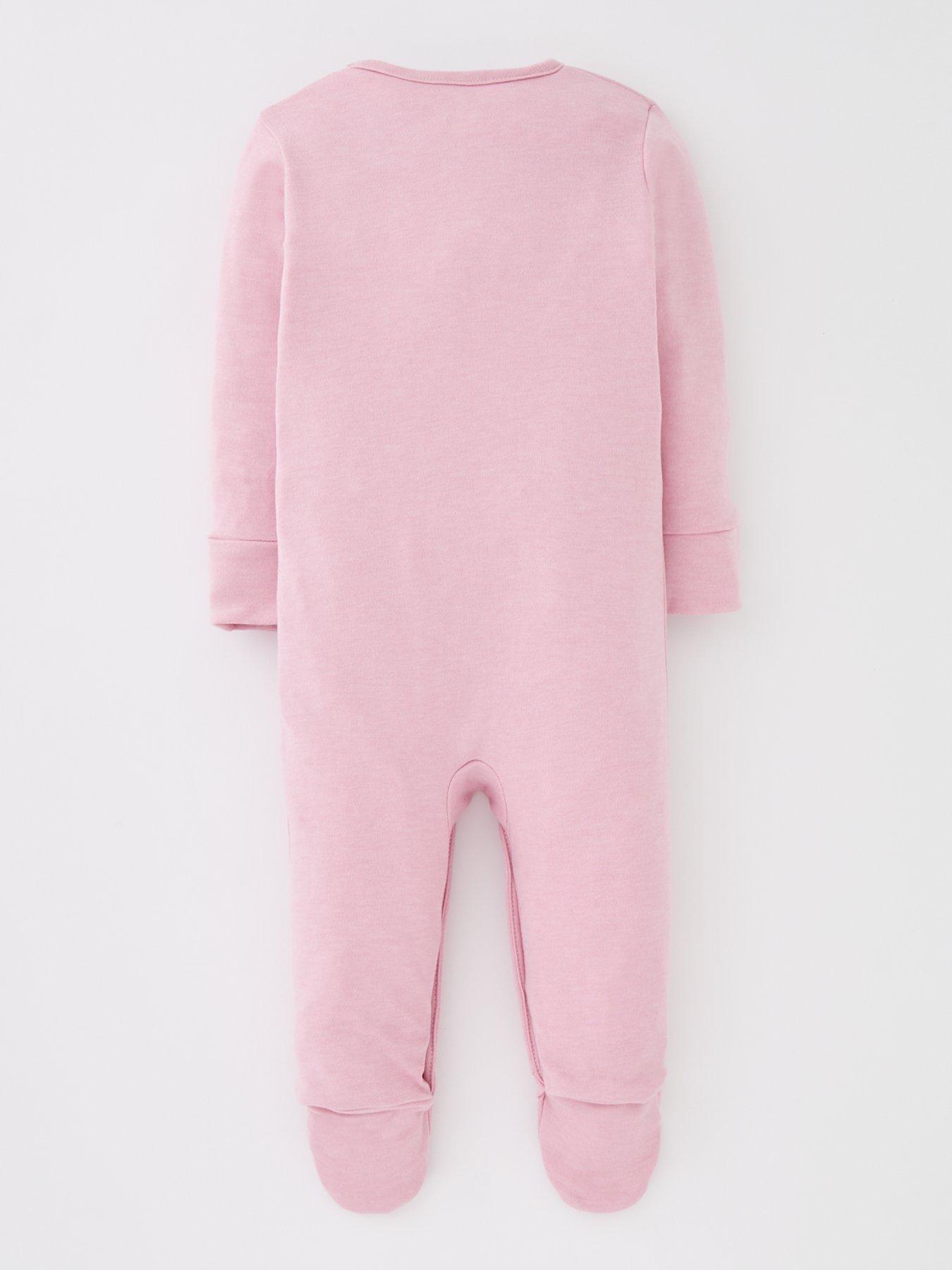 Mini V by Very Baby Girl Cutest Little Sister Sleepsuit - Pink | Very.co.uk