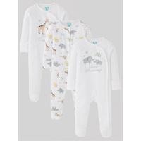 Baby Unisex 3 Pack Mummy And Daddy Sleepsuit