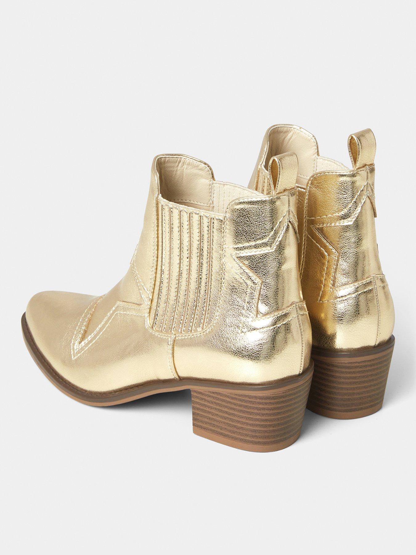 Gold discount star boots