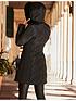  image of sosandar-black-quilted-faux-fur-trim-padded-coat