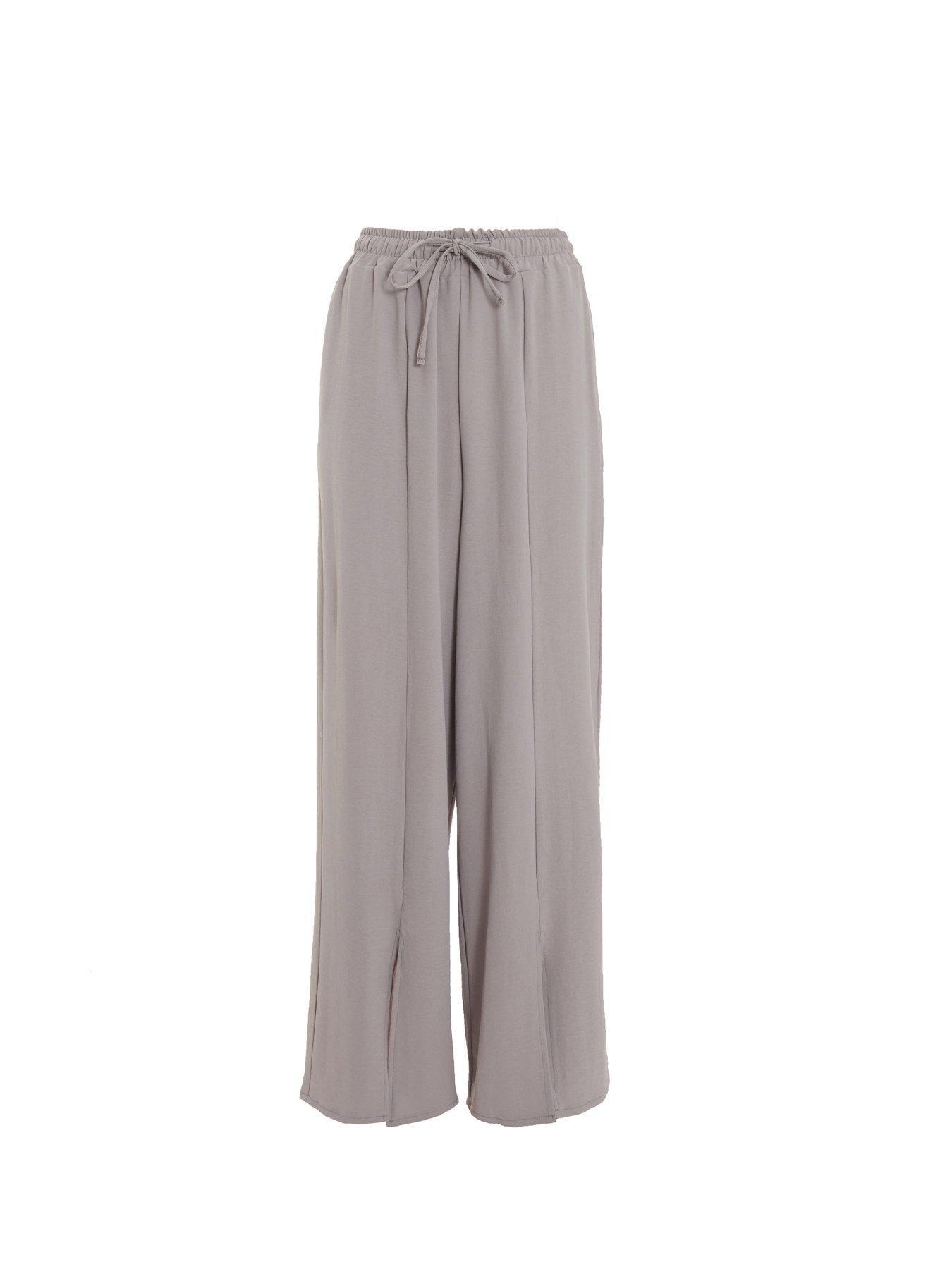 Grey split sale hem trousers