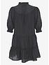  image of mint-velvet-black-pintuck-boho-mini-dress