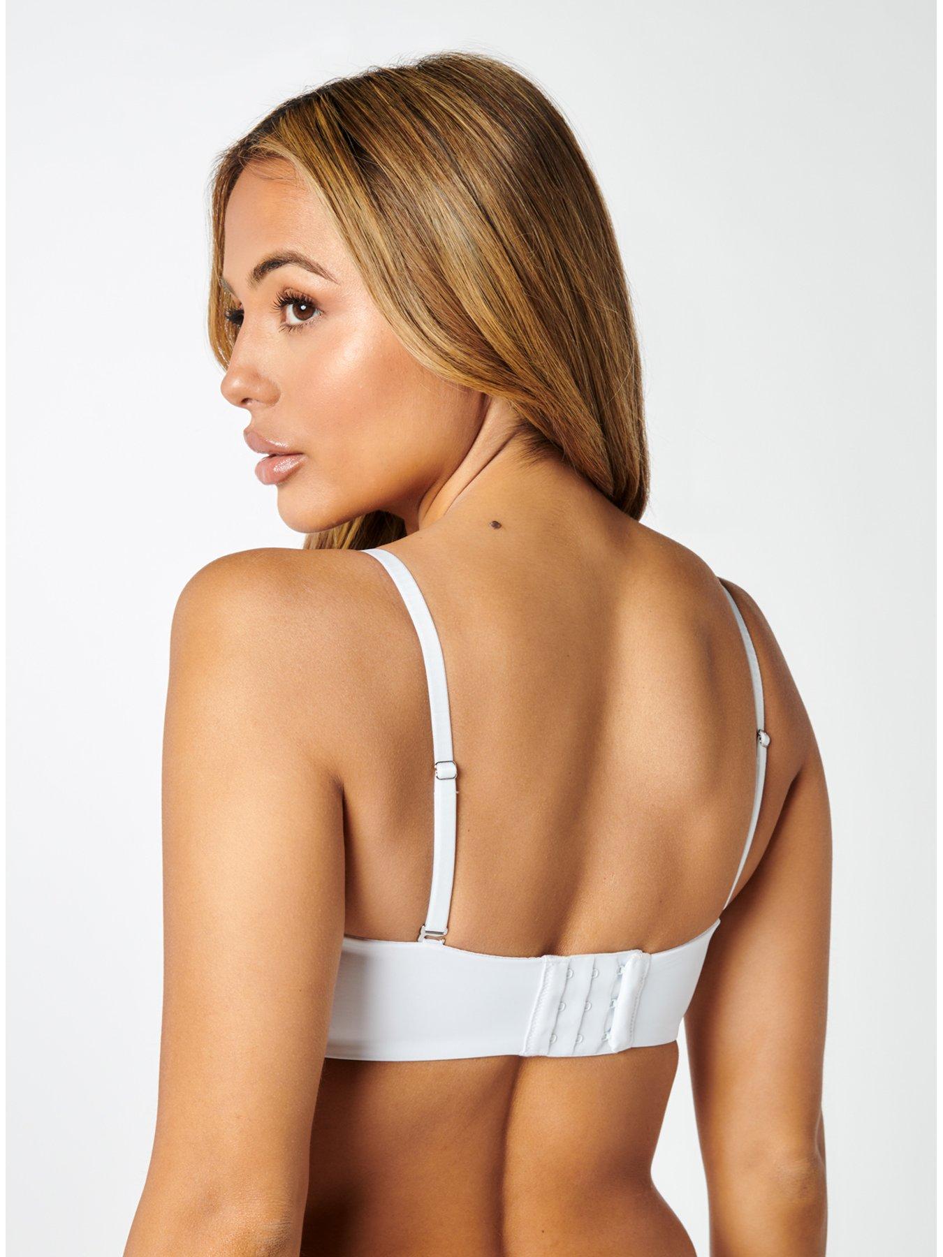 Tan Bow Front Strapless Bra