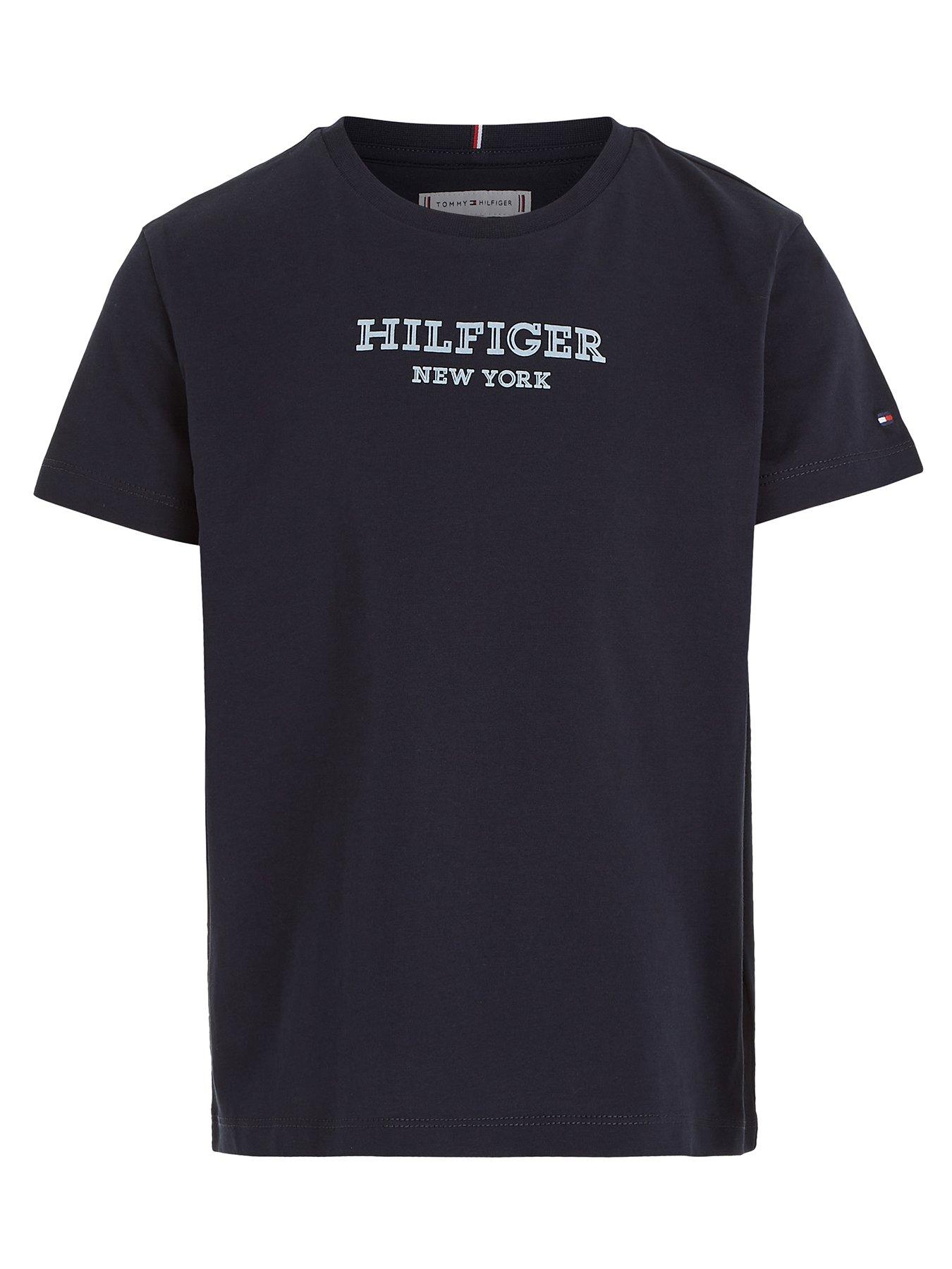 Tommy Hilfiger Back Print Tee In Peach Dusk