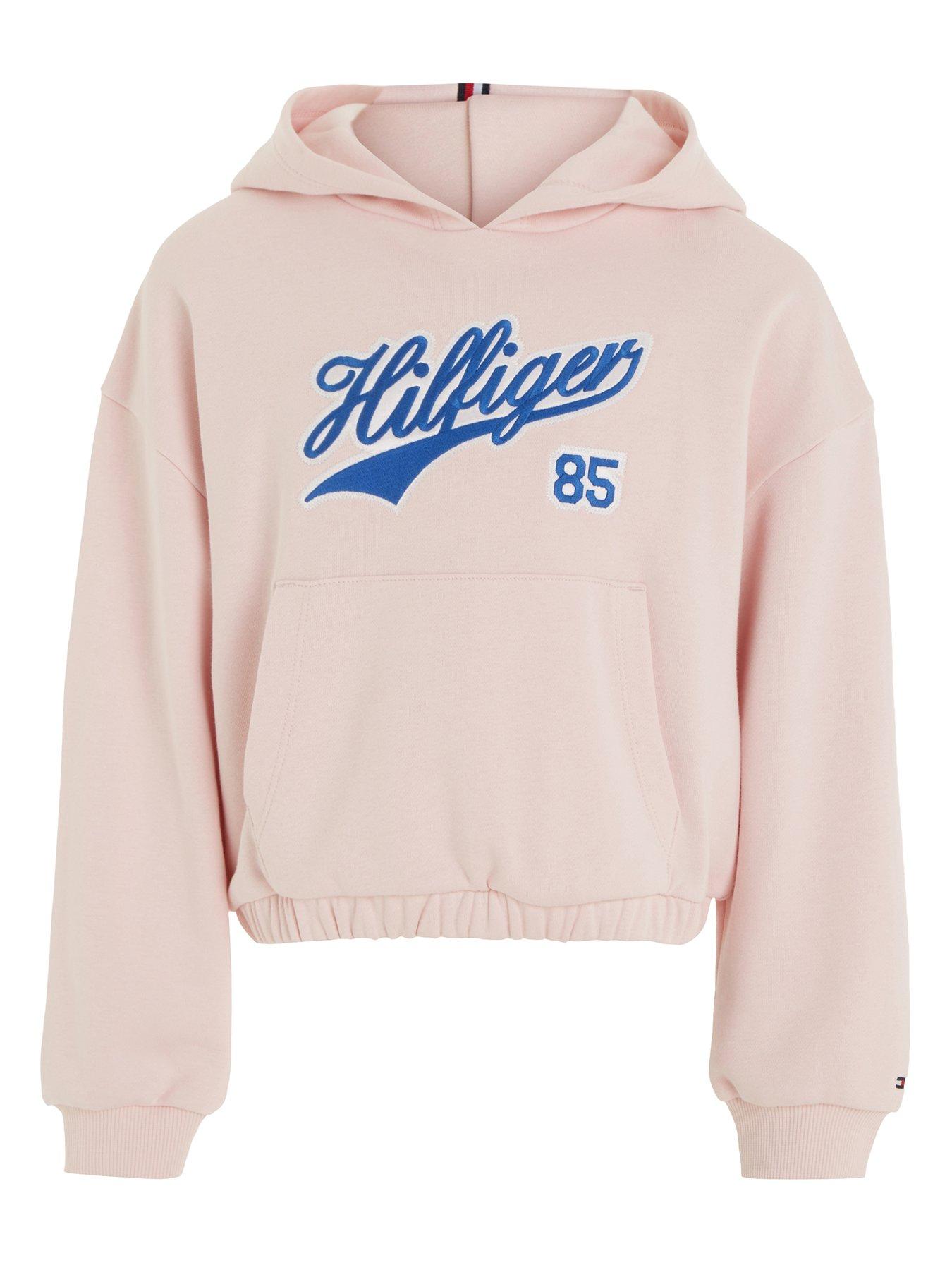 Tommy Hilfiger Girls Hilfiger Script Hoodie - Pink