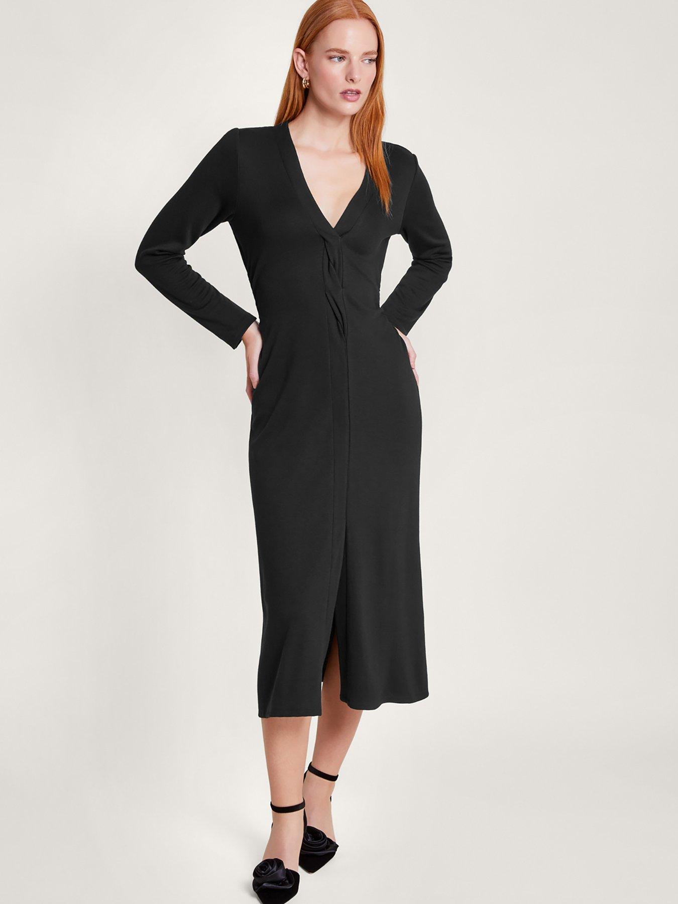 ponte dress black SPANX® Black Ponte Sleeveless Midi Dress main image 0
