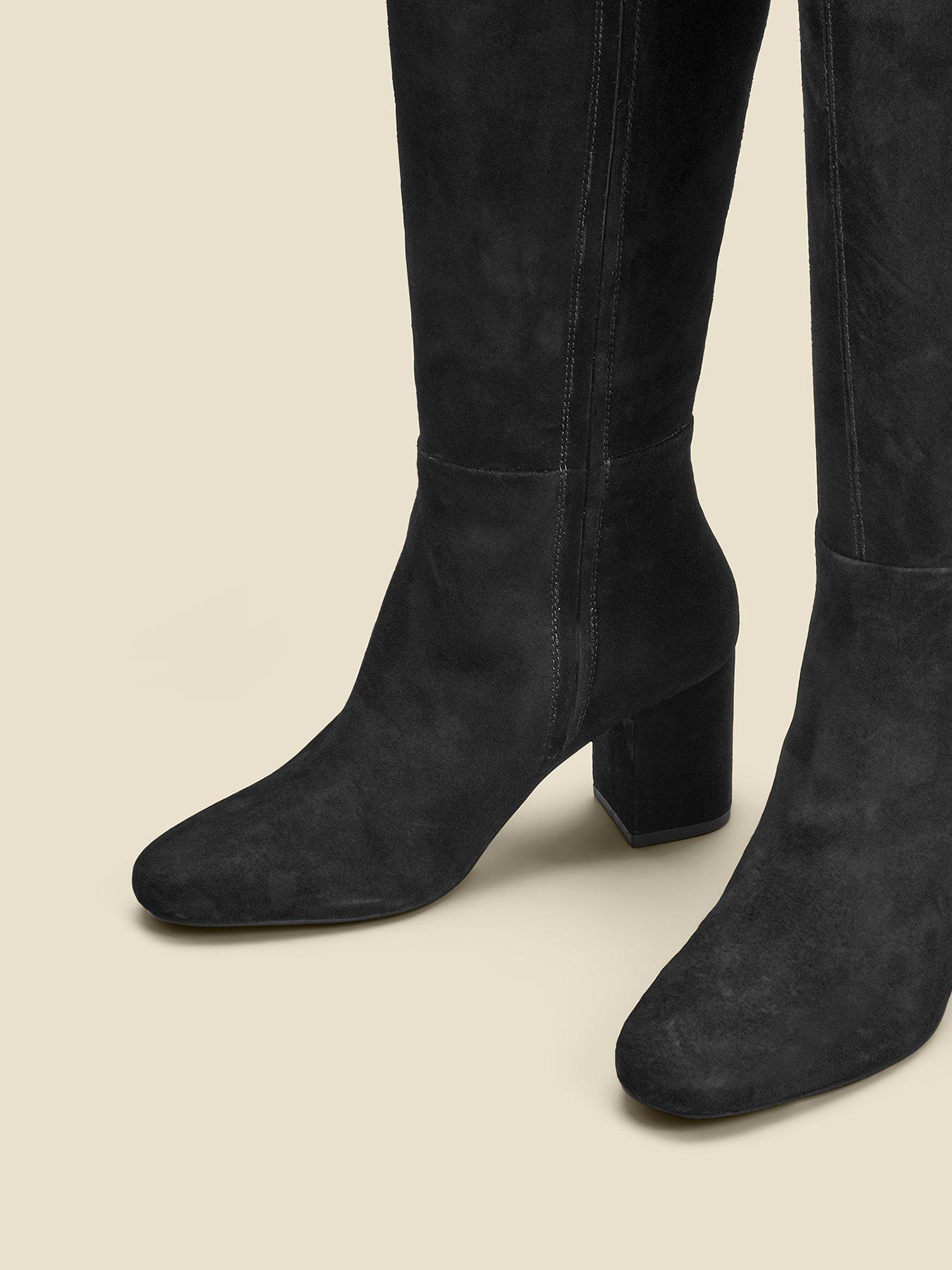 Low black best sale heel boots