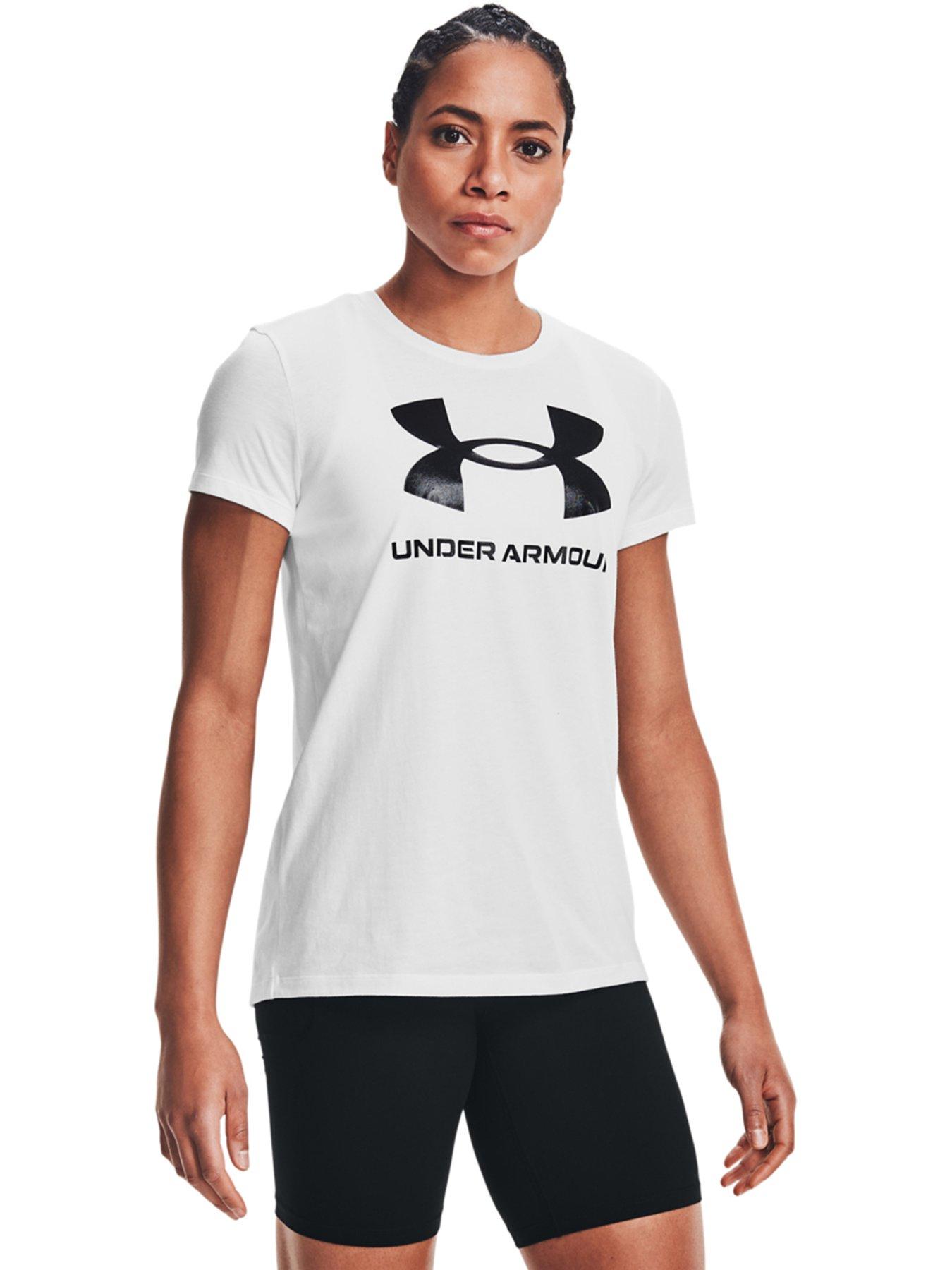 Women s Training Sportstyle Logo Short Sleeve T Shirt White