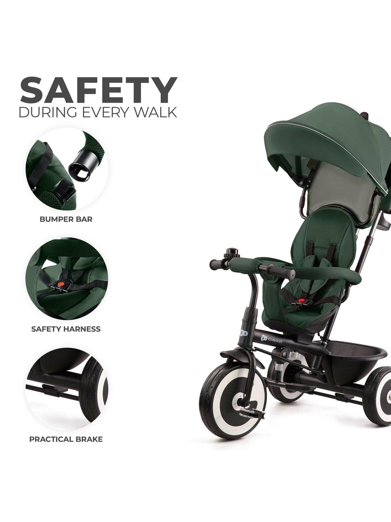 Image 6 of 8 of Kinderkraft ASTON Tricycle - Mystic Green