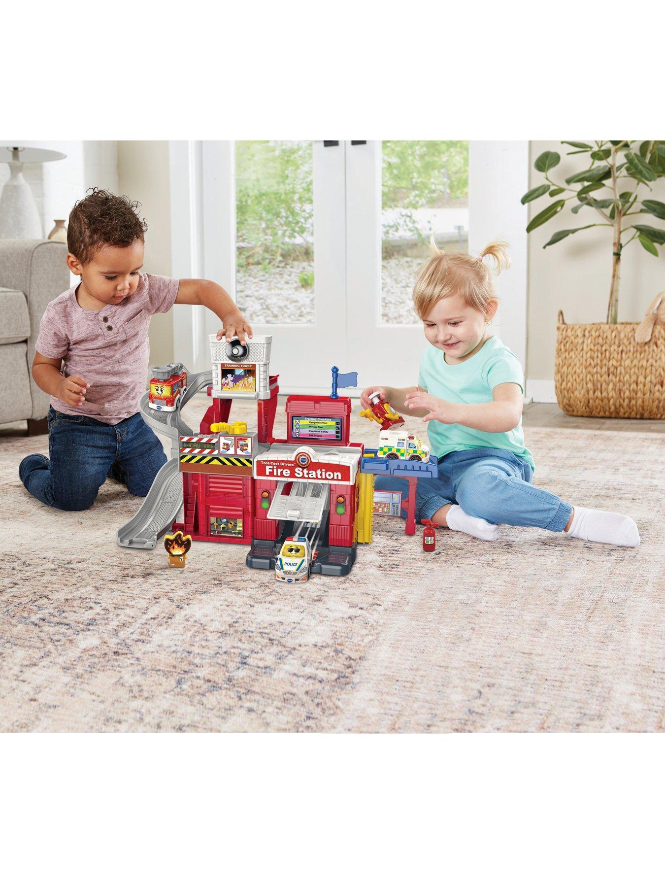 toot toot drivers fire station  Vtech Toddler Interactive and Educational  Toy for Children with Music and Light For Kids Boys and Girls 503903 Toot  Drivers Refresh Fire Station, Multicolour