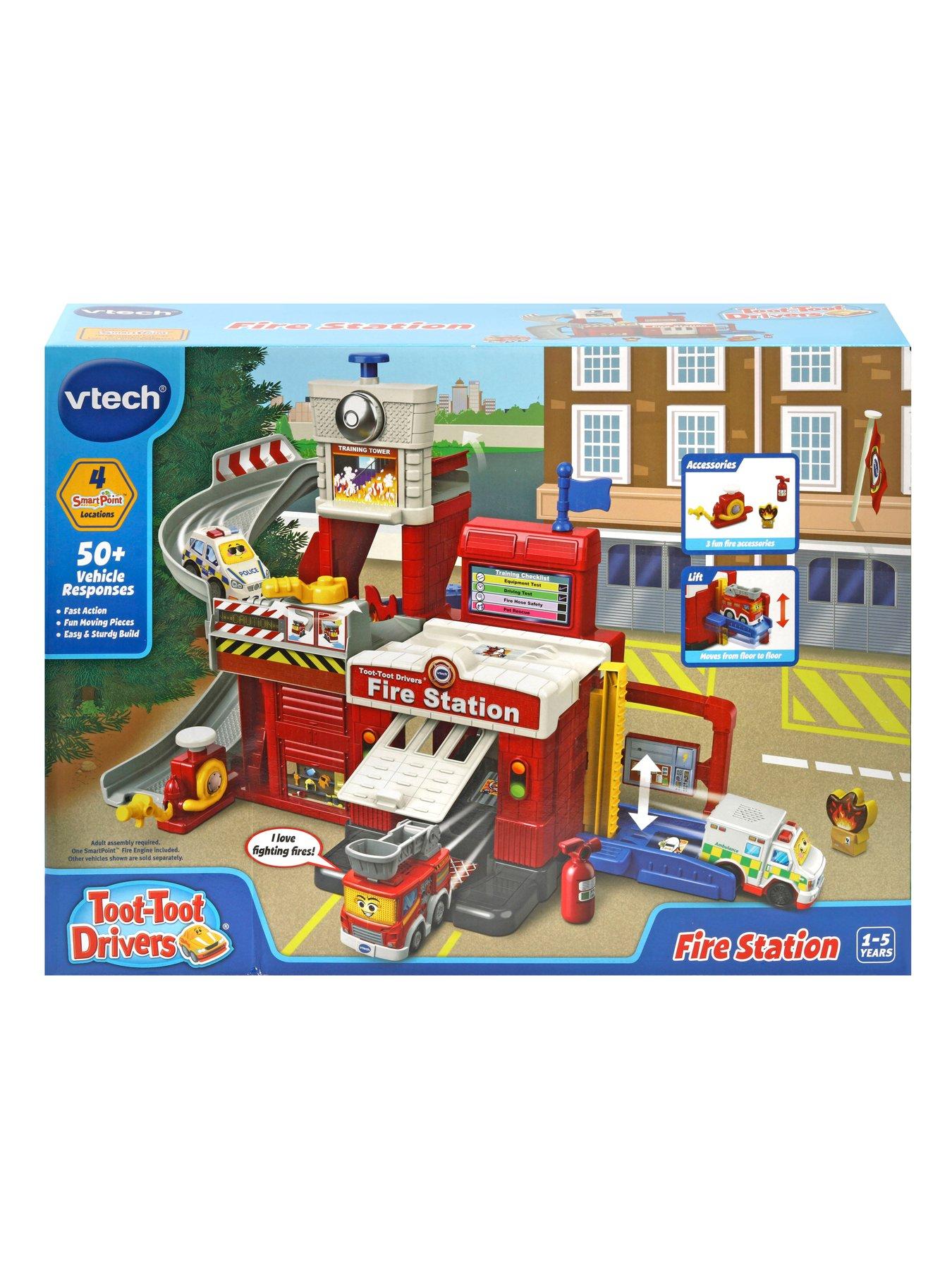 VTech - TUT TUT Copains - Super Fire Station Truck, Ladder, Truck,  Helicopter - 1/5 Years - FR Version