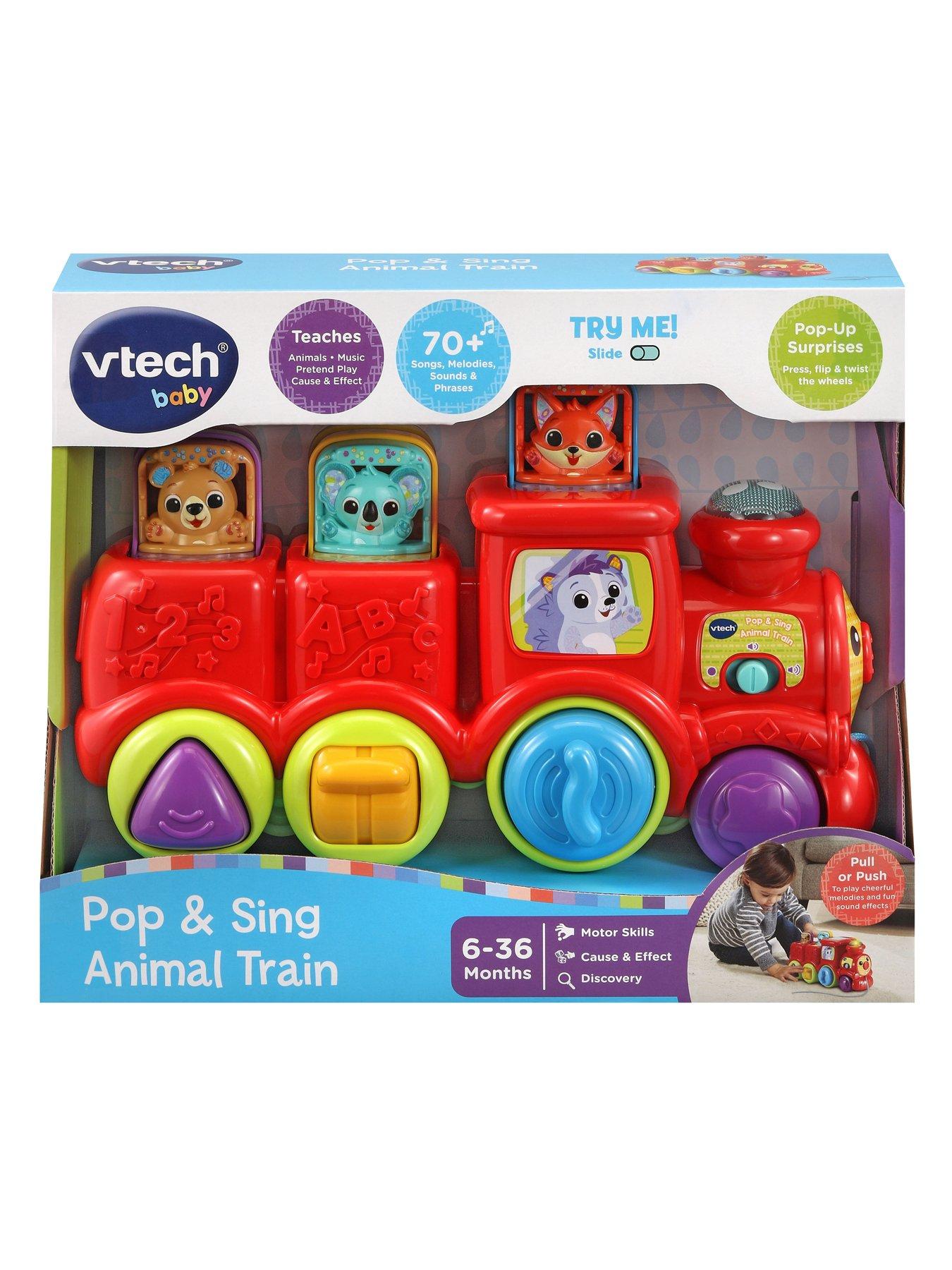 VTech Roll & Surprise Animal Train Music & Lights Pop-Up Activity Preschool  Toy