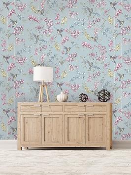 Product photograph of Holden Decor Charm Wallpaper - Duck Egg Pink from very.co.uk