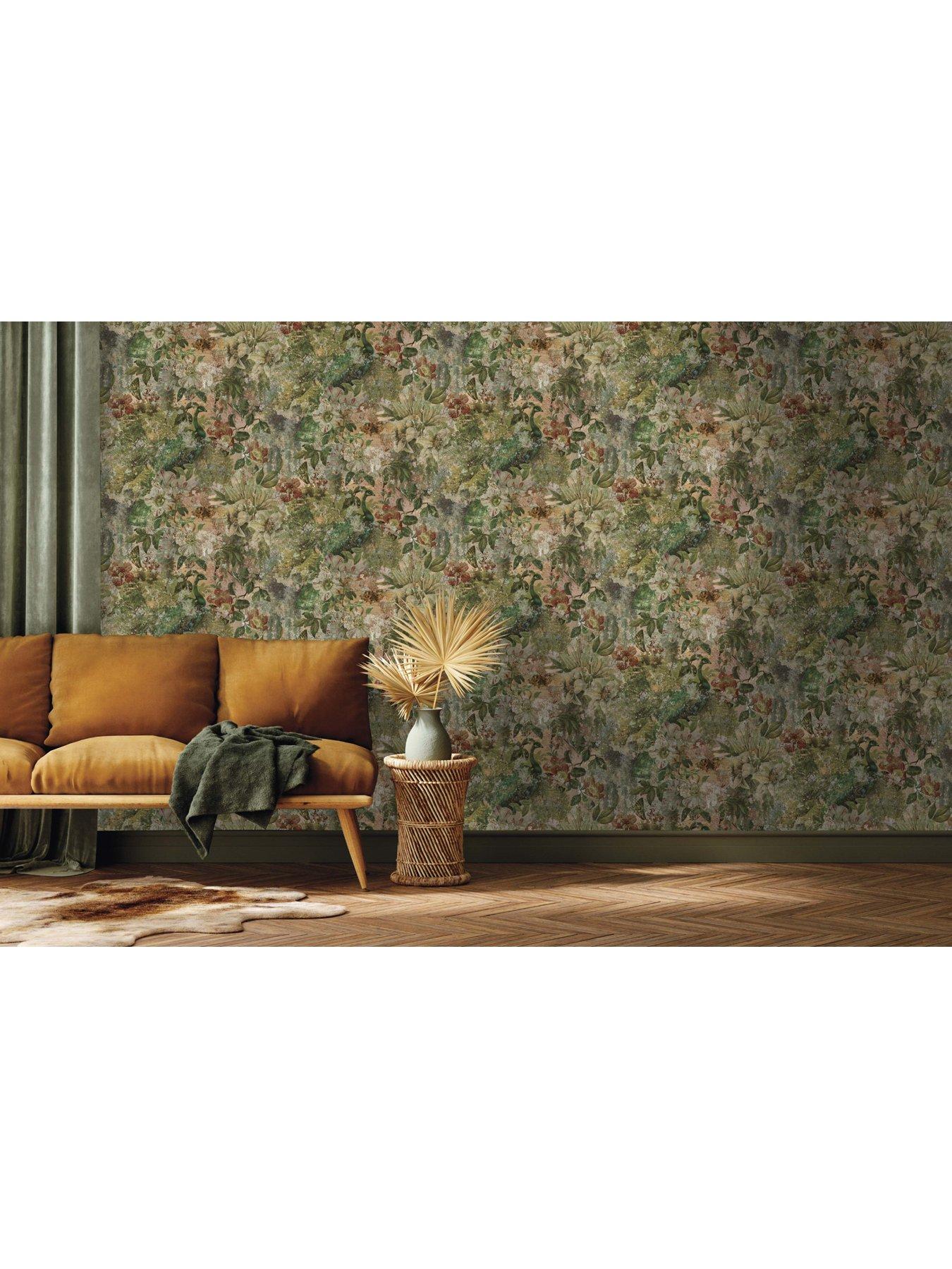 Holden Decor Vintage Peacock Wallpaper Uk